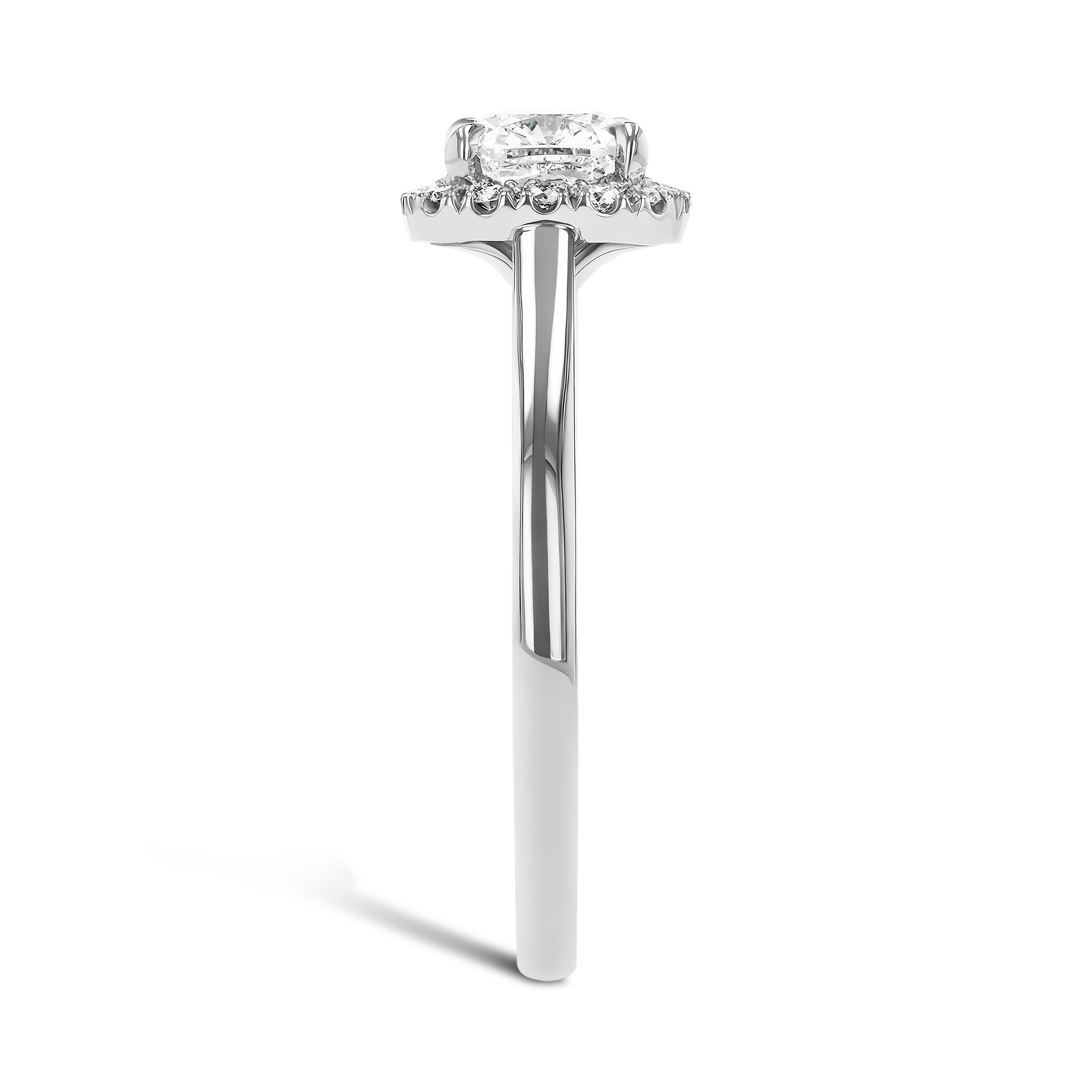 Celestial 1.06ct Cushion Cut Diamond Cluster Ring Cushion modern cut, Claw set_4