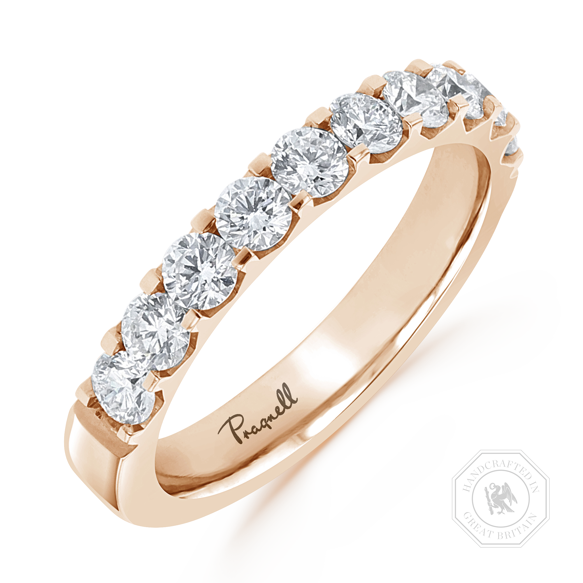 Brilliant Cut Diamond Half Eternity Ring Brilliant Cut, Half Eternity, Claw Set_1