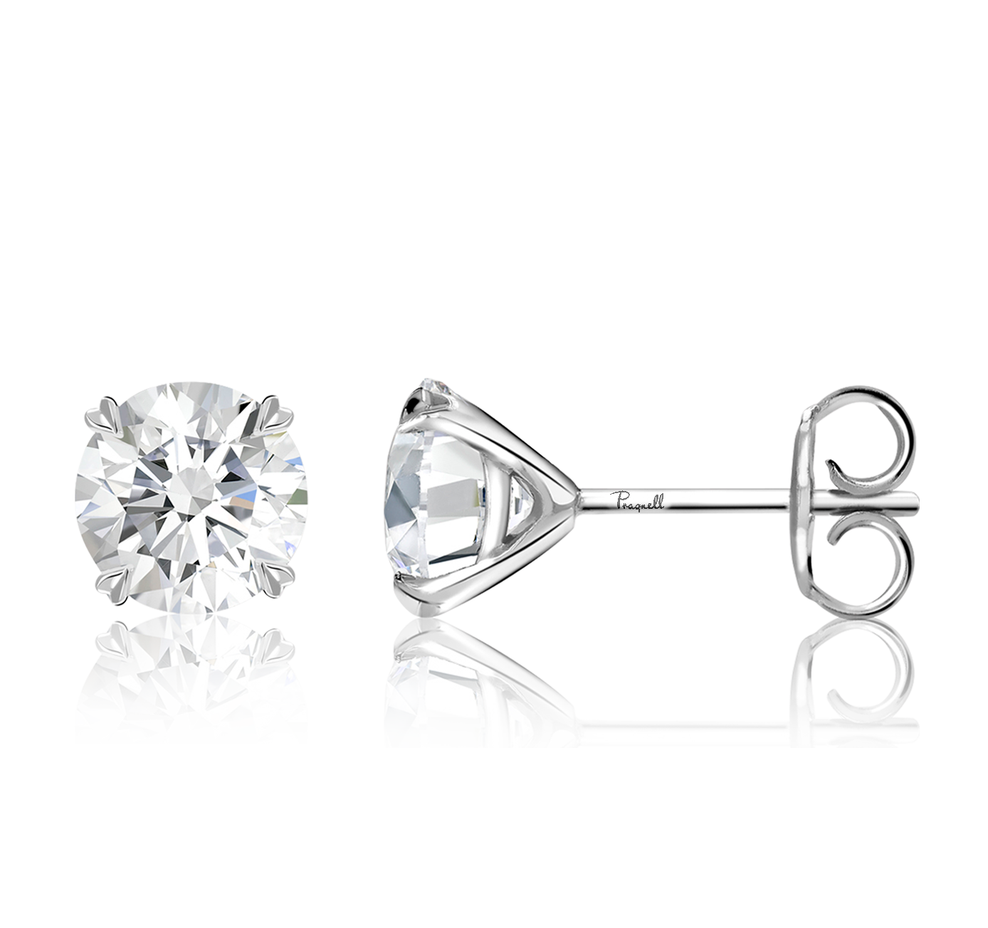 Windsor 3.00ct Diamond Stud Earrings Brilliant cut, Claw set_2