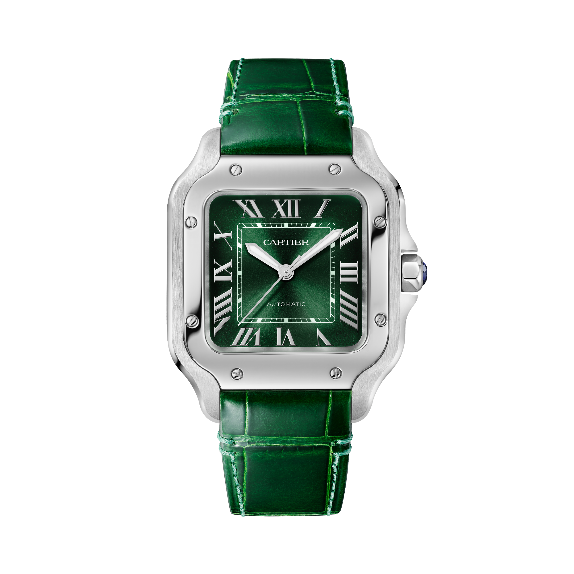 Cartier Santos de Cartier 35mm, Green Dial, Roman Numerals_2