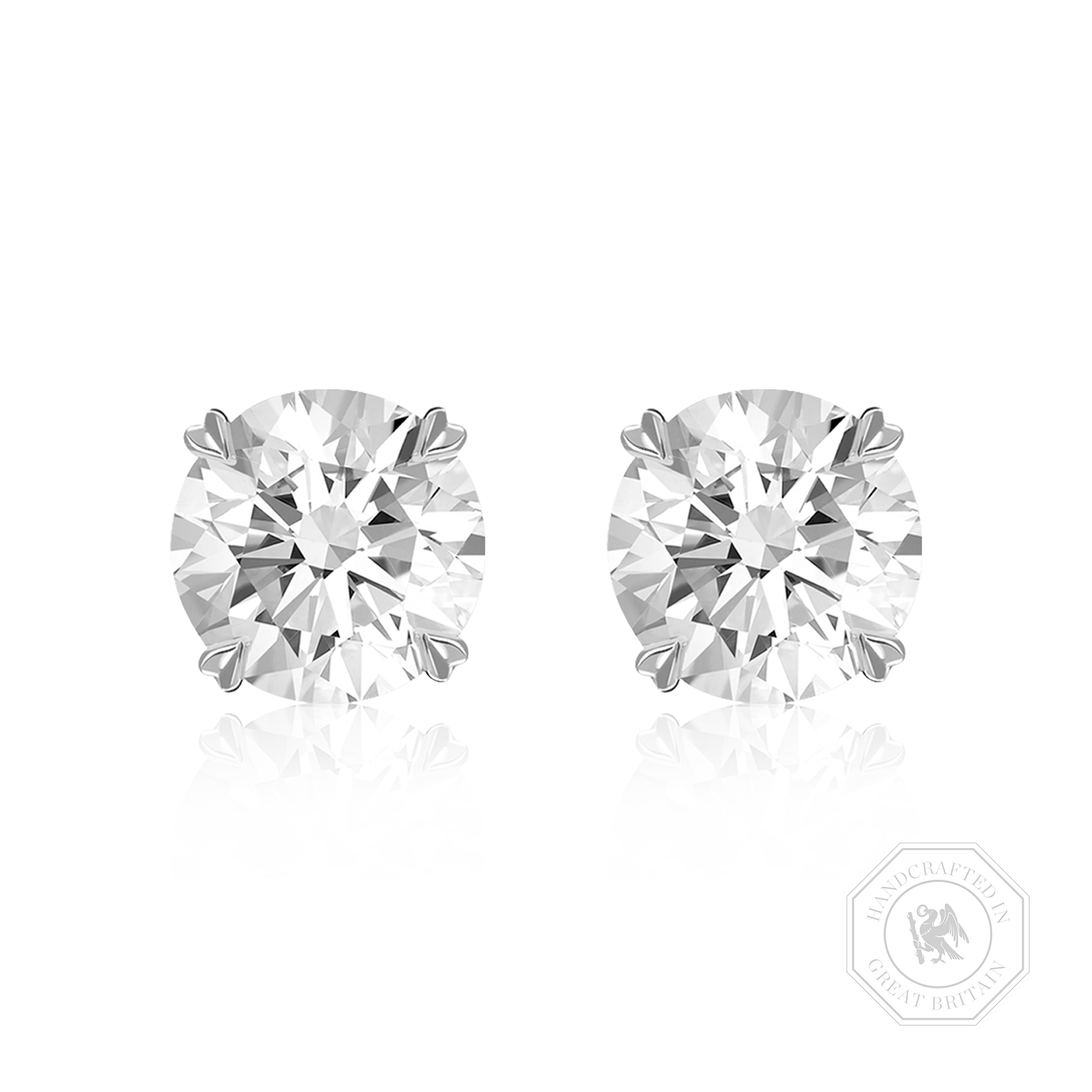 Windsor 6.02ct Diamond Stud Earrings Brilliant cut, Claw set_1
