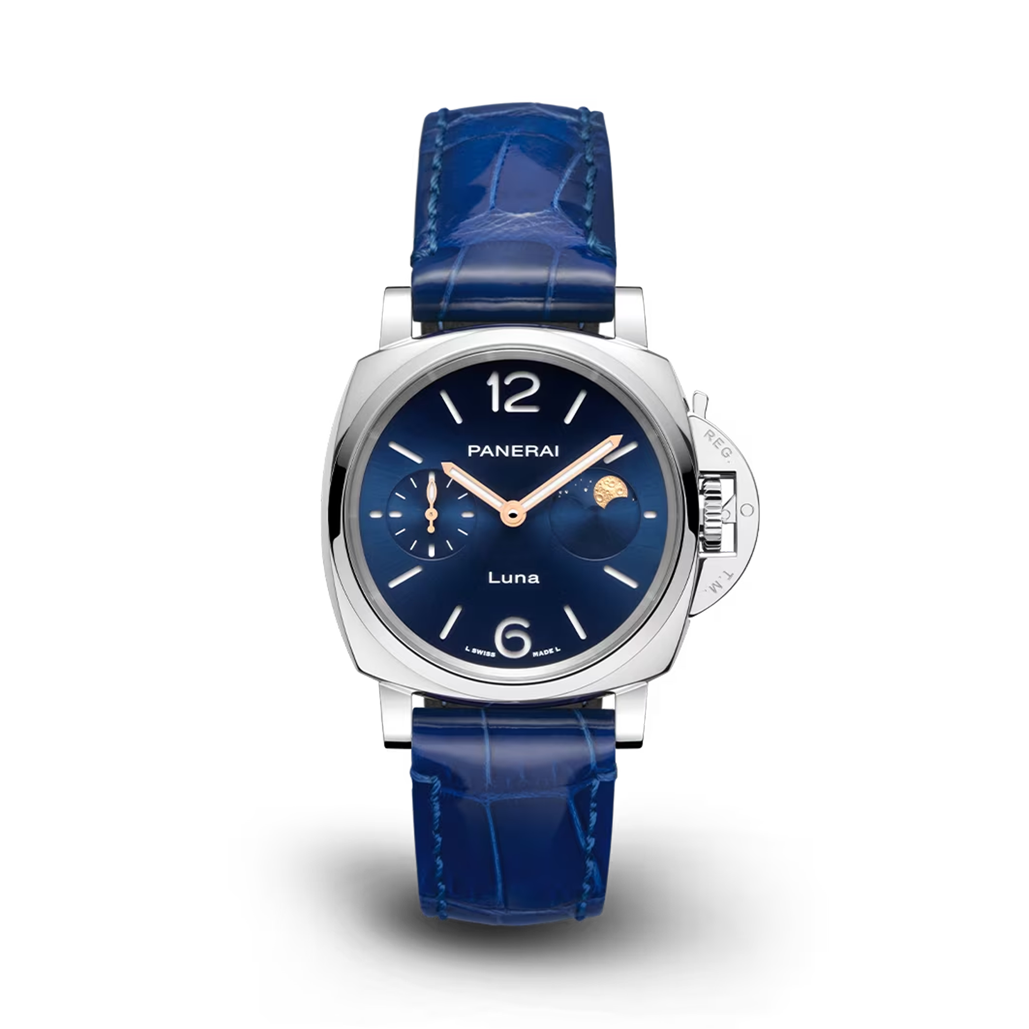 Panerai Luminor Due Luna - 38mm 38mm, Blue Dial, Arabic/Baton Numerals_1