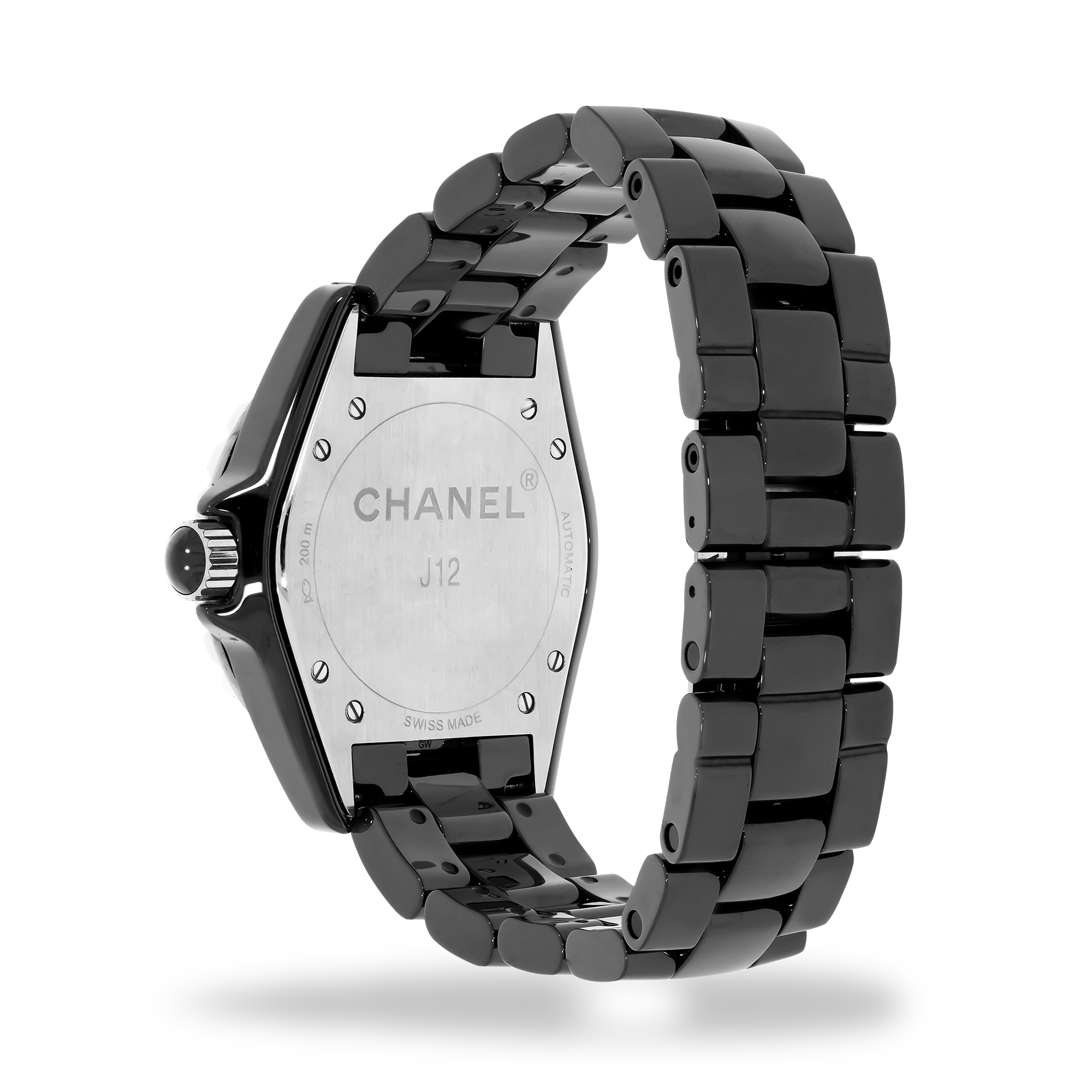 Pre-Owned Chanel J12 38mm, Black Dial, Diamond Numerals_3