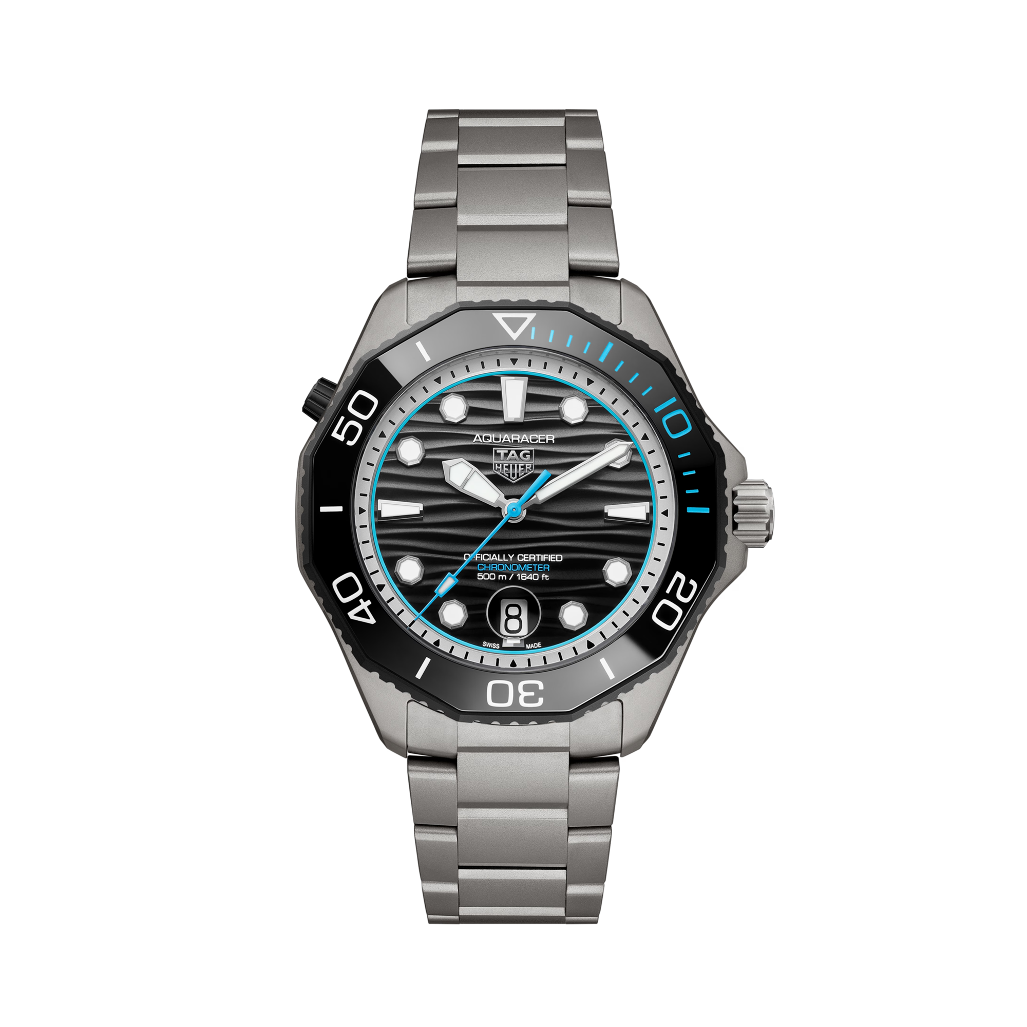 Tag Heuer Aquaracer Professional 500 Date 42mm, Black Dial, Arabic/Baton Numerals_1