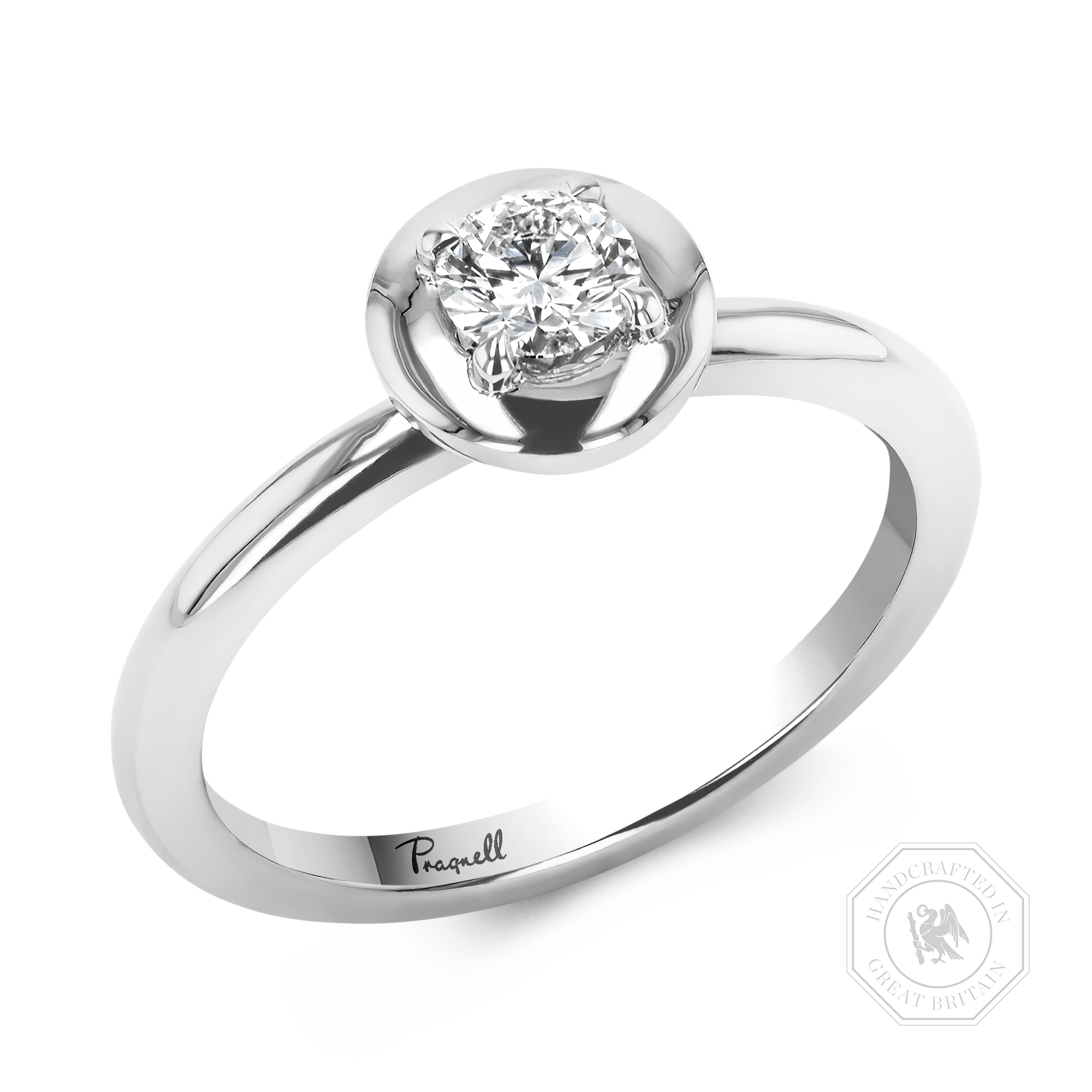 Skimming Stone 0.30ct Brilliant Cut Diamond Ring Brilliant cut, Claw set_1