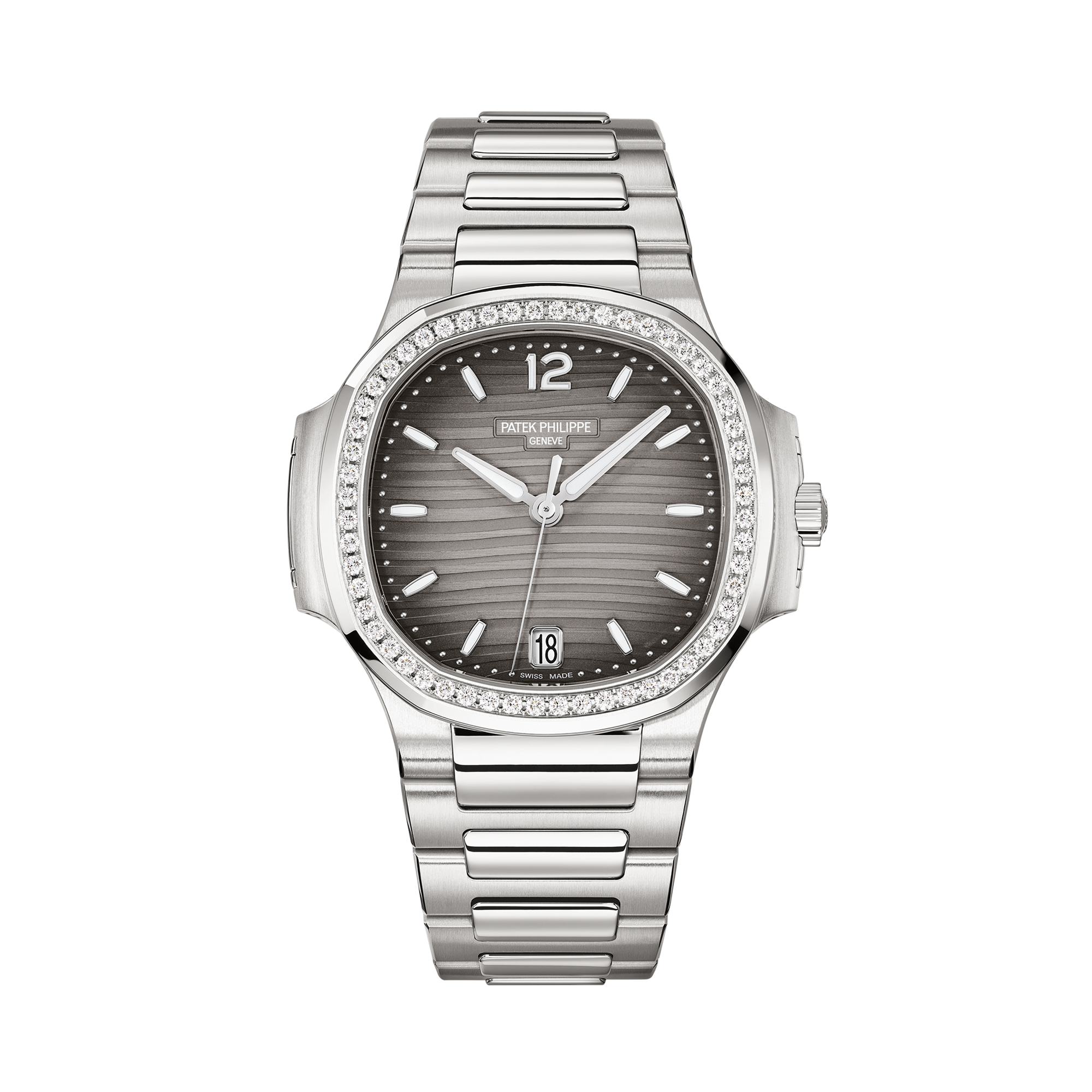 Patek Philippe Nautilus 35.2mm, Grey Dial, Baton Numerals_1