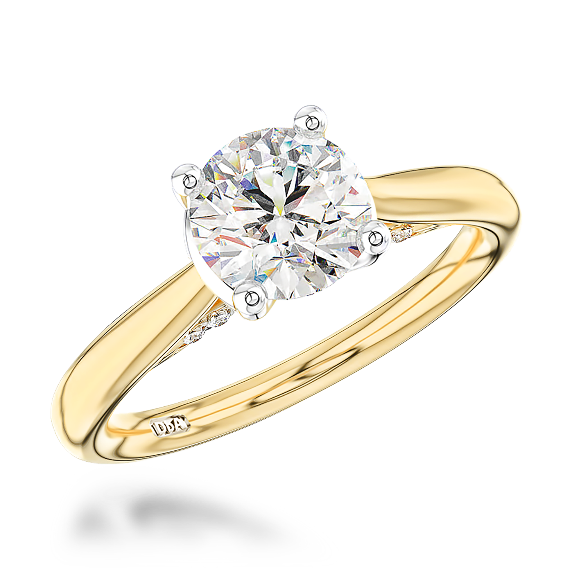 Single Stone Solitaire Ring Brilliant Cut, Four Claw Set_1