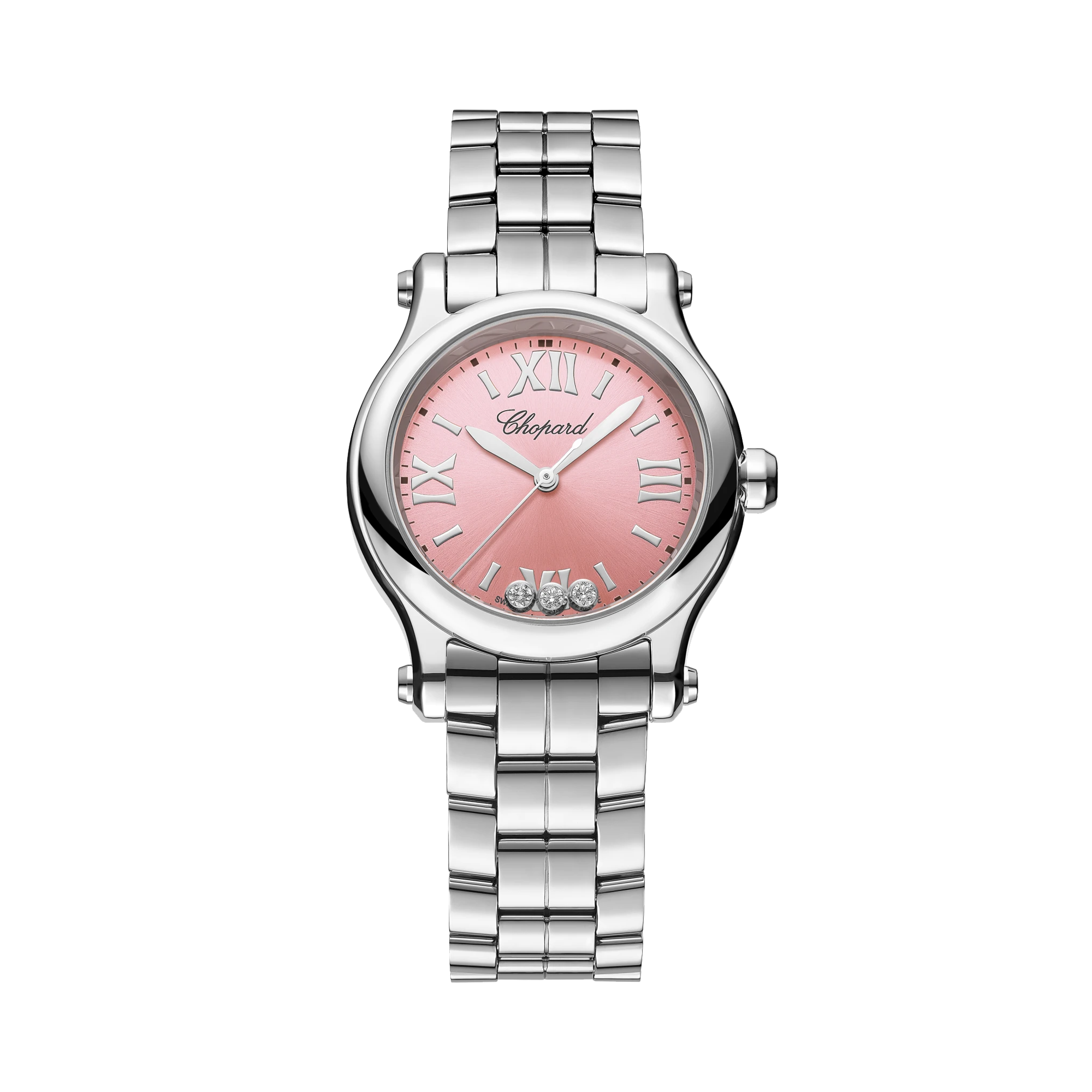 Chopard Happy Sport 30mm, Pink Dial, Roman and Baton Numerals_1