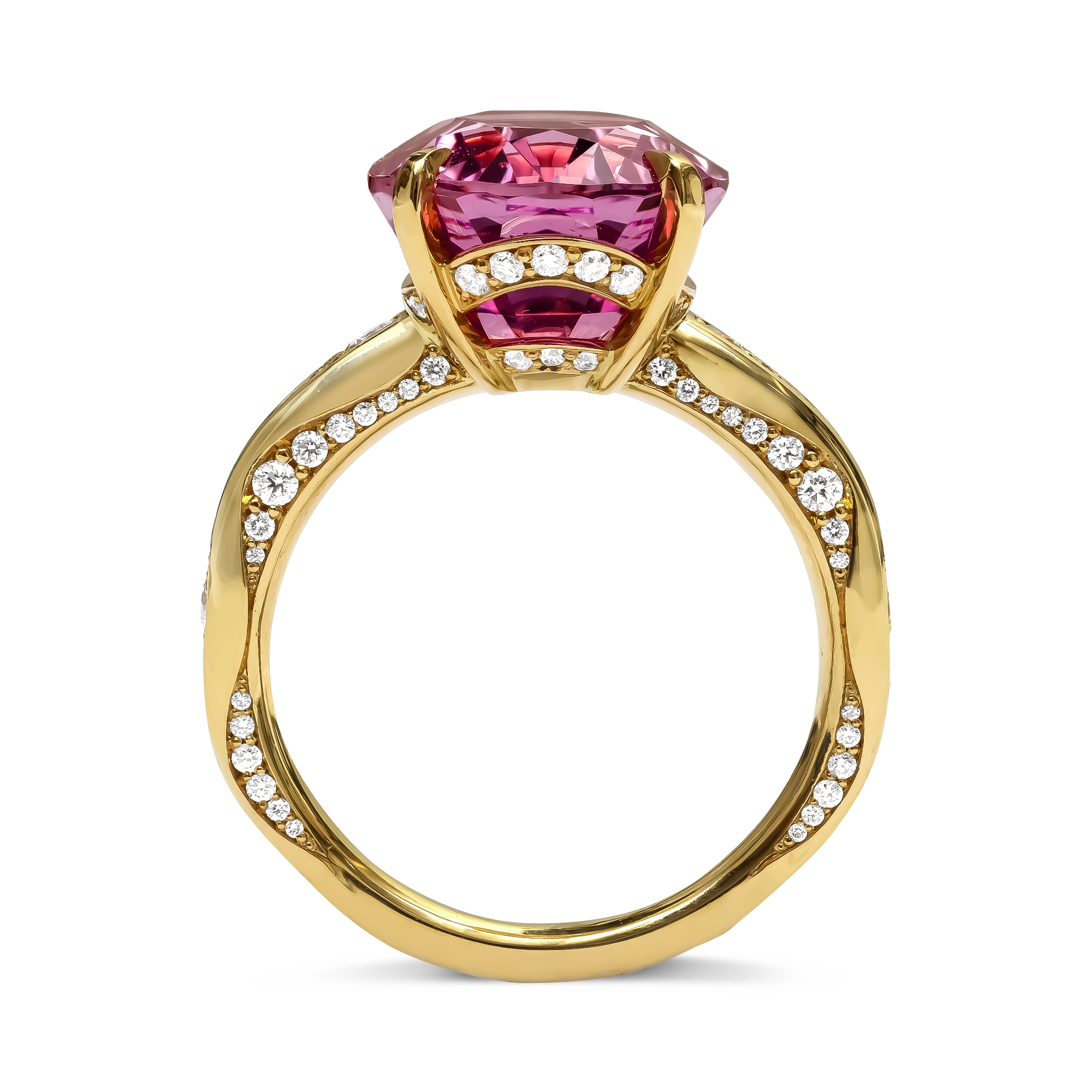 Masterpiece 10.52ct Kitulo Garnet and Diamond Ring Oval Cut, Claw Set_3