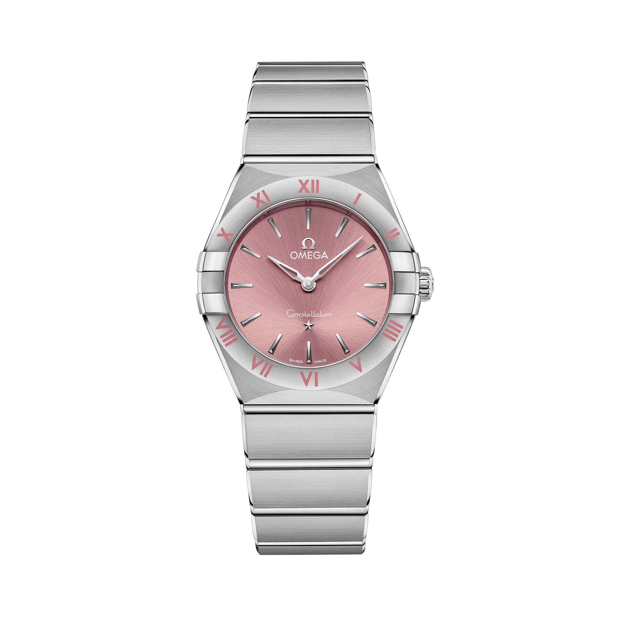 OMEGA Constellation O13110286011001 Watch - 28mm, Pink Dial, Roman 