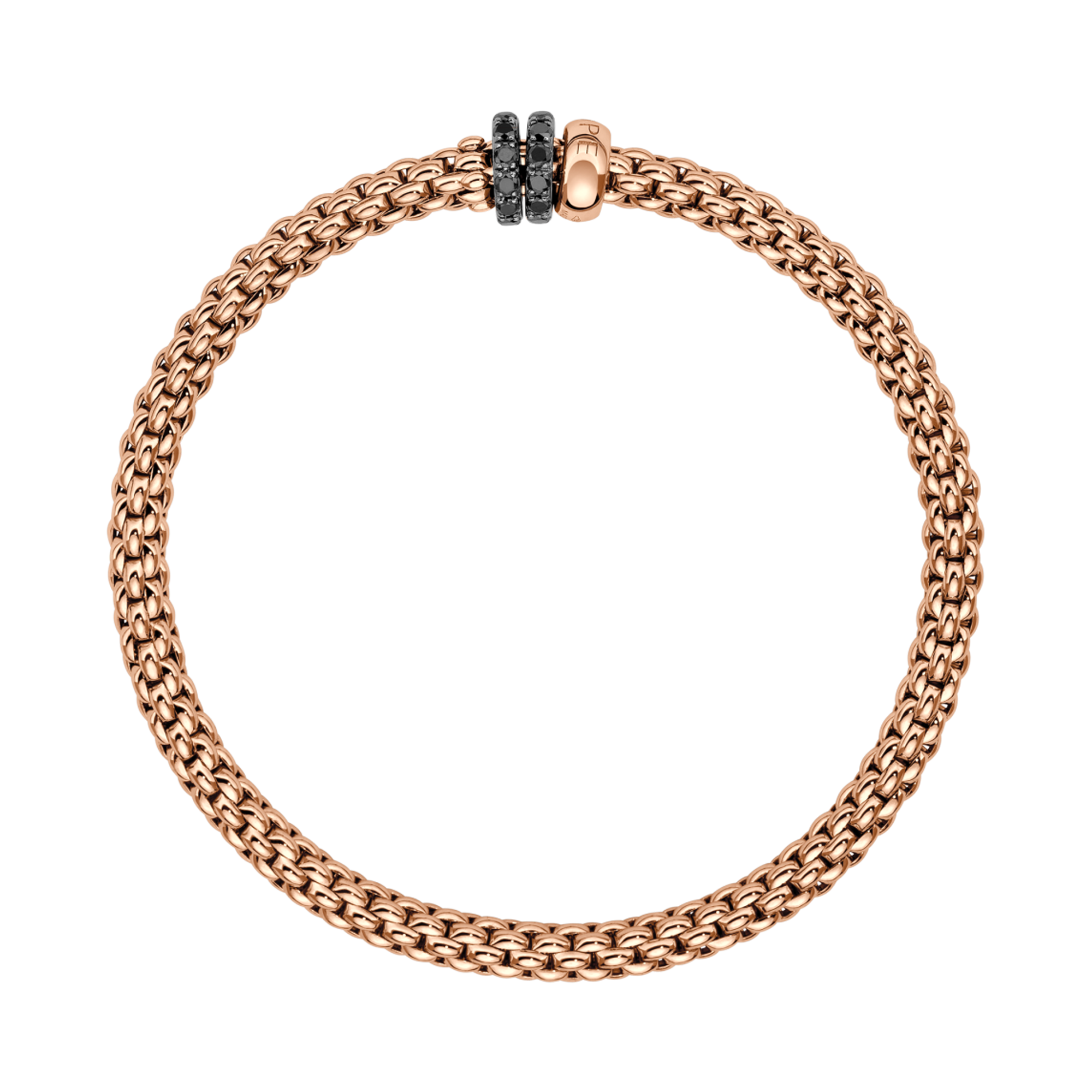 Fope Solo Flex'It Black Diamond Bangle Brilliant Cut, Pavé Set_2