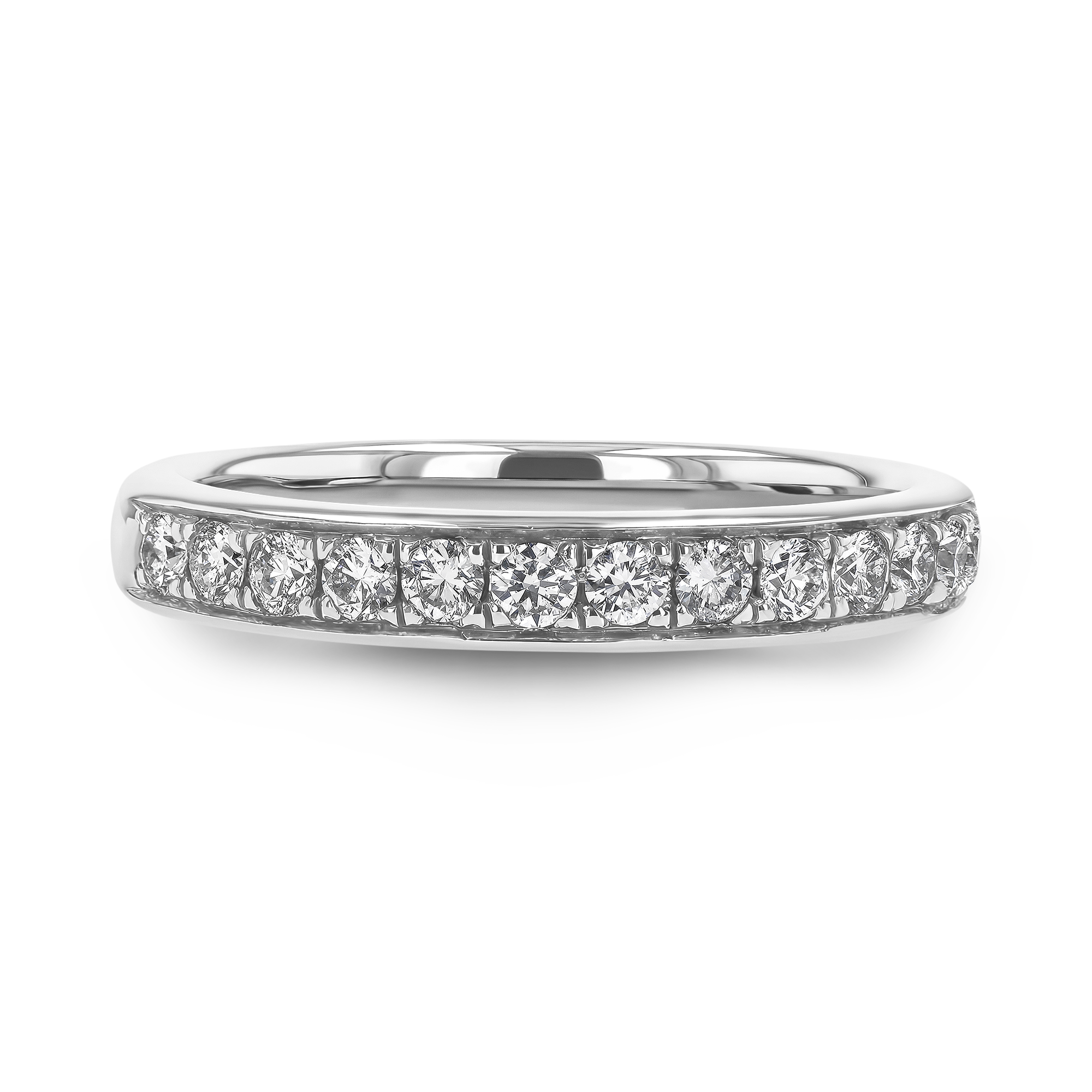 Brilliant Cut Diamond Half Eternity Ring Brilliant Cut  Half Eternity  Thread Set_2