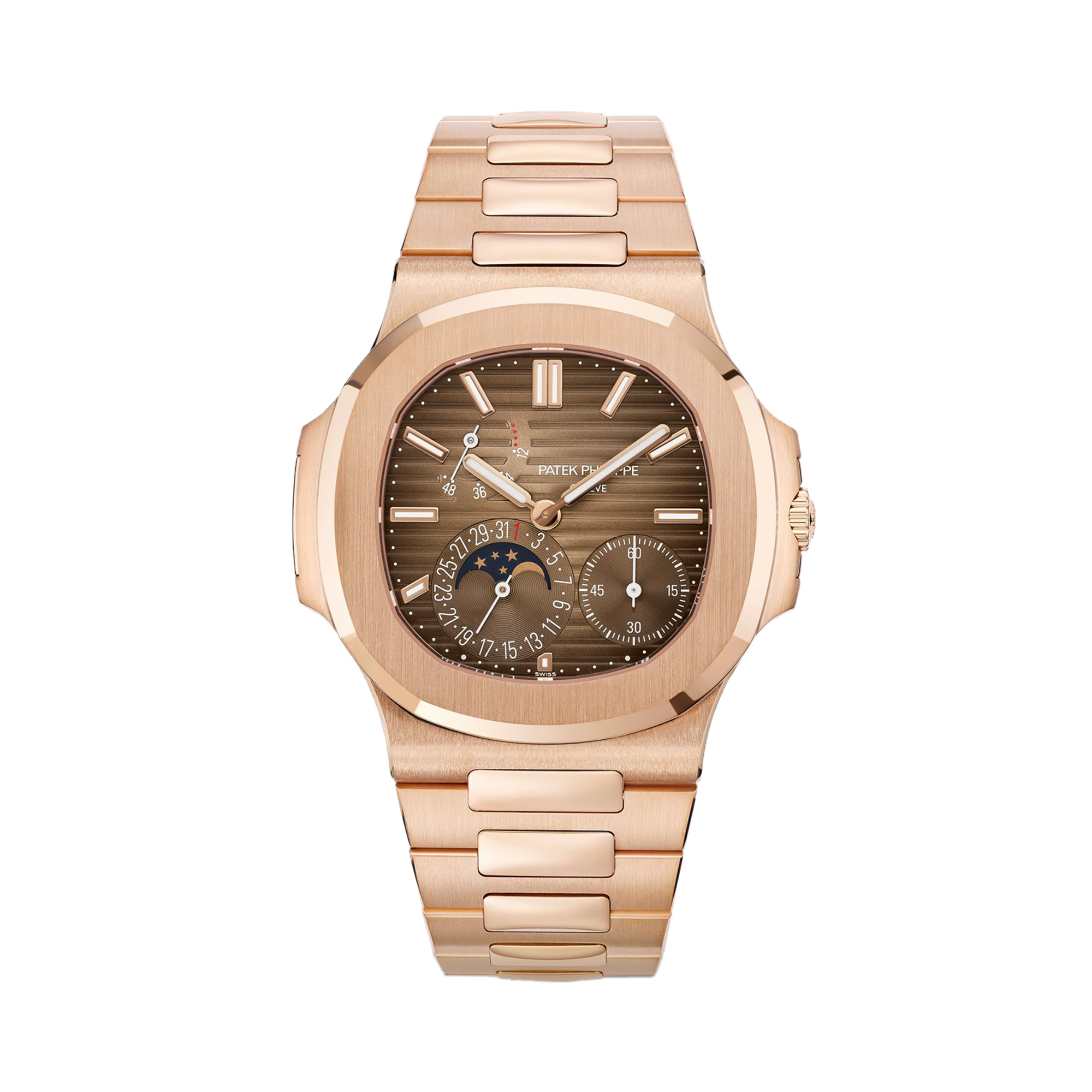 Patek Philippe Nautilus 40mm, Brown Dial, Baton Numerals_1