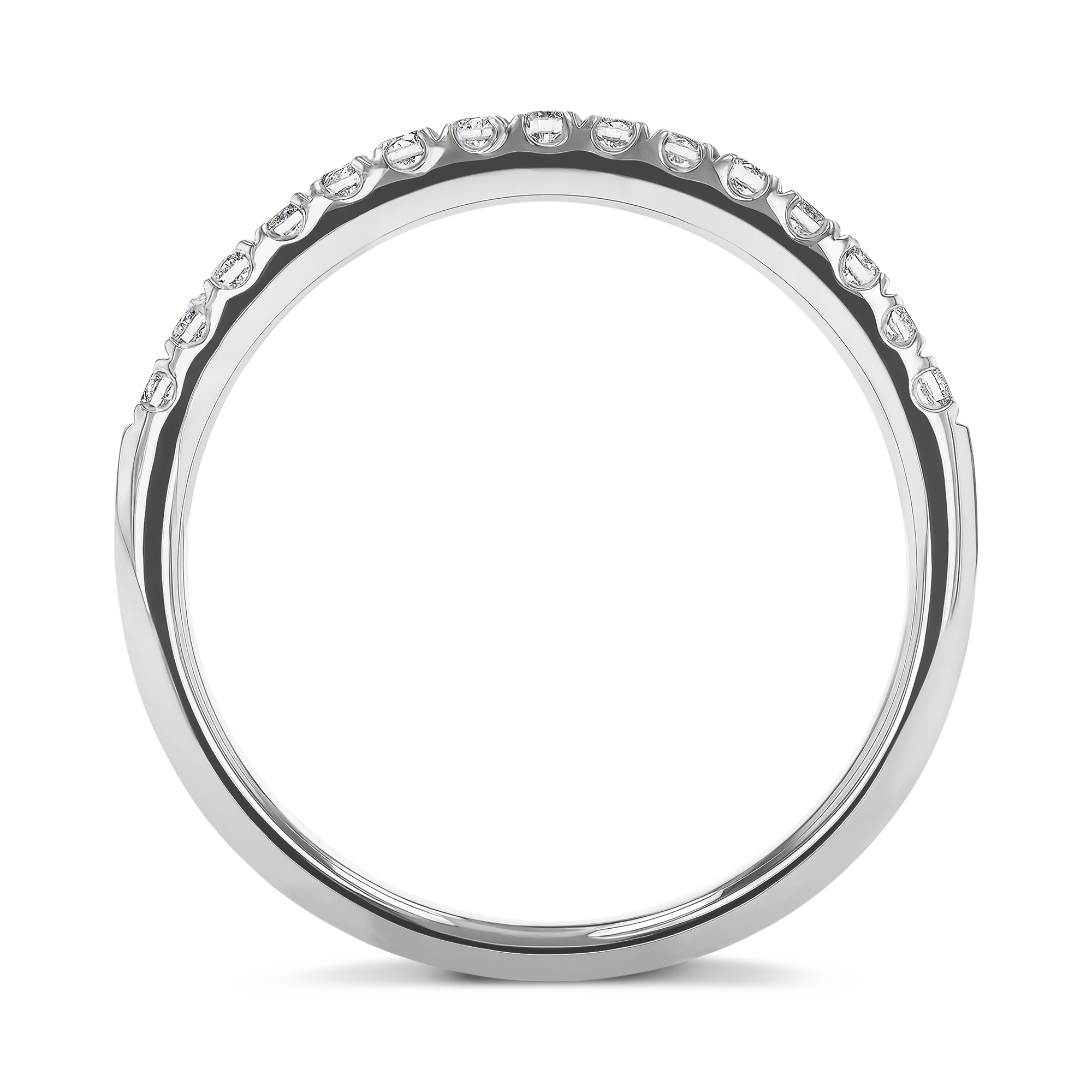 Celestial 0.22ct Diamond Half Eternity Ring Brilliant Cut, Micro Pavé Set_3