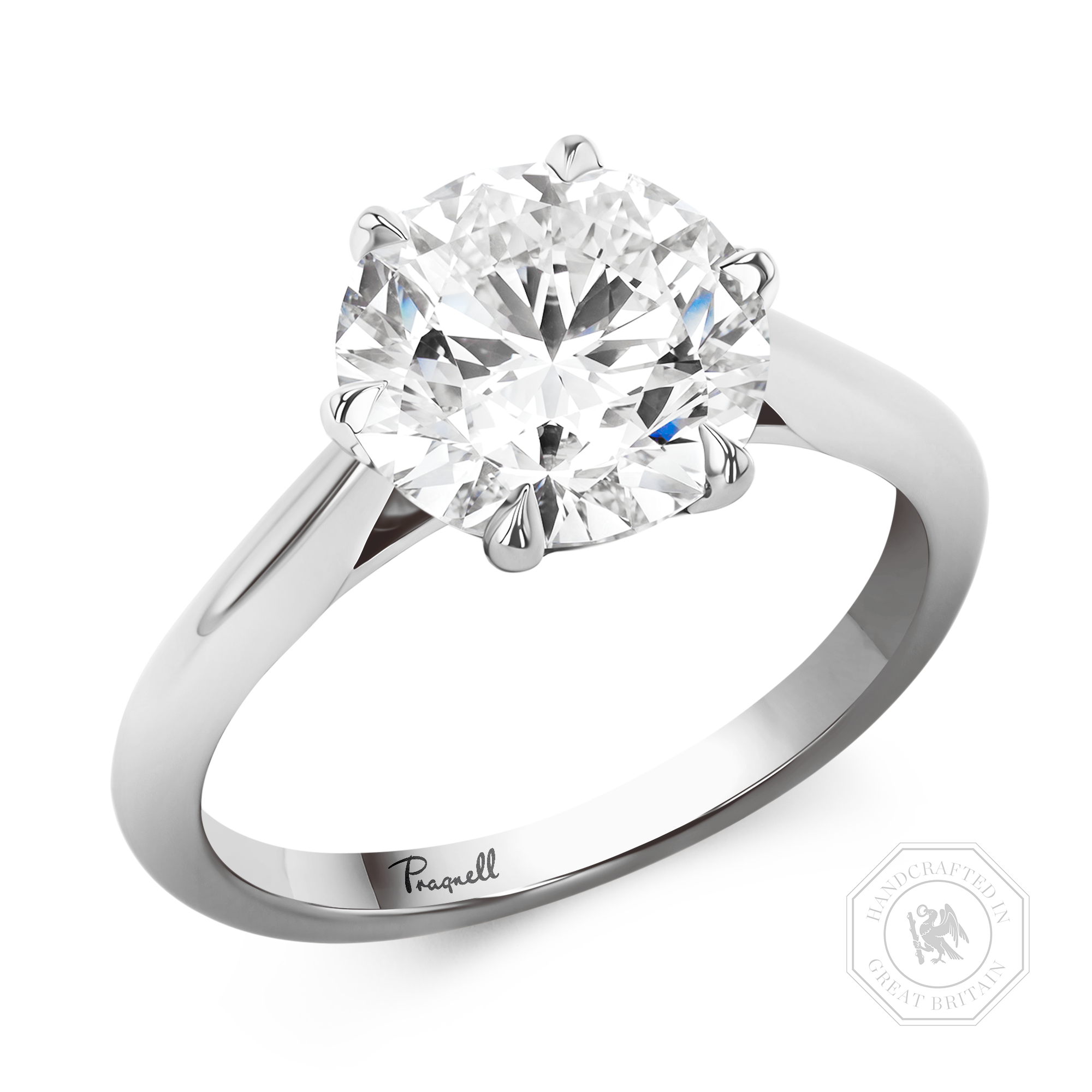 Classic Six-Claw 3.51ct Brilliant Cut Diamond Ring Brilliant cut, Claw set_1