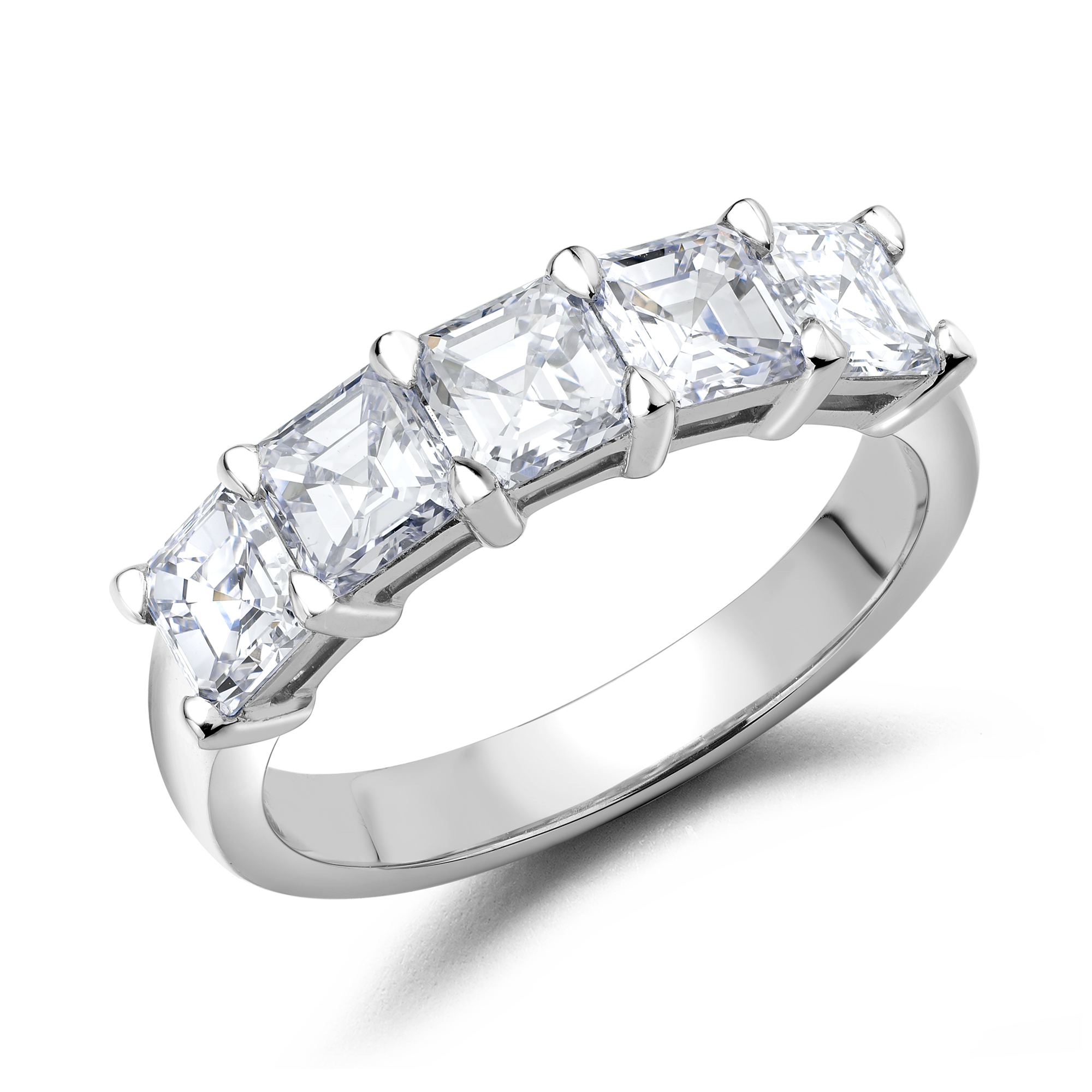 Asscher Cut Diamond Five-Stone Ring Asscher Cut, Five-Stone, Claw Set_1