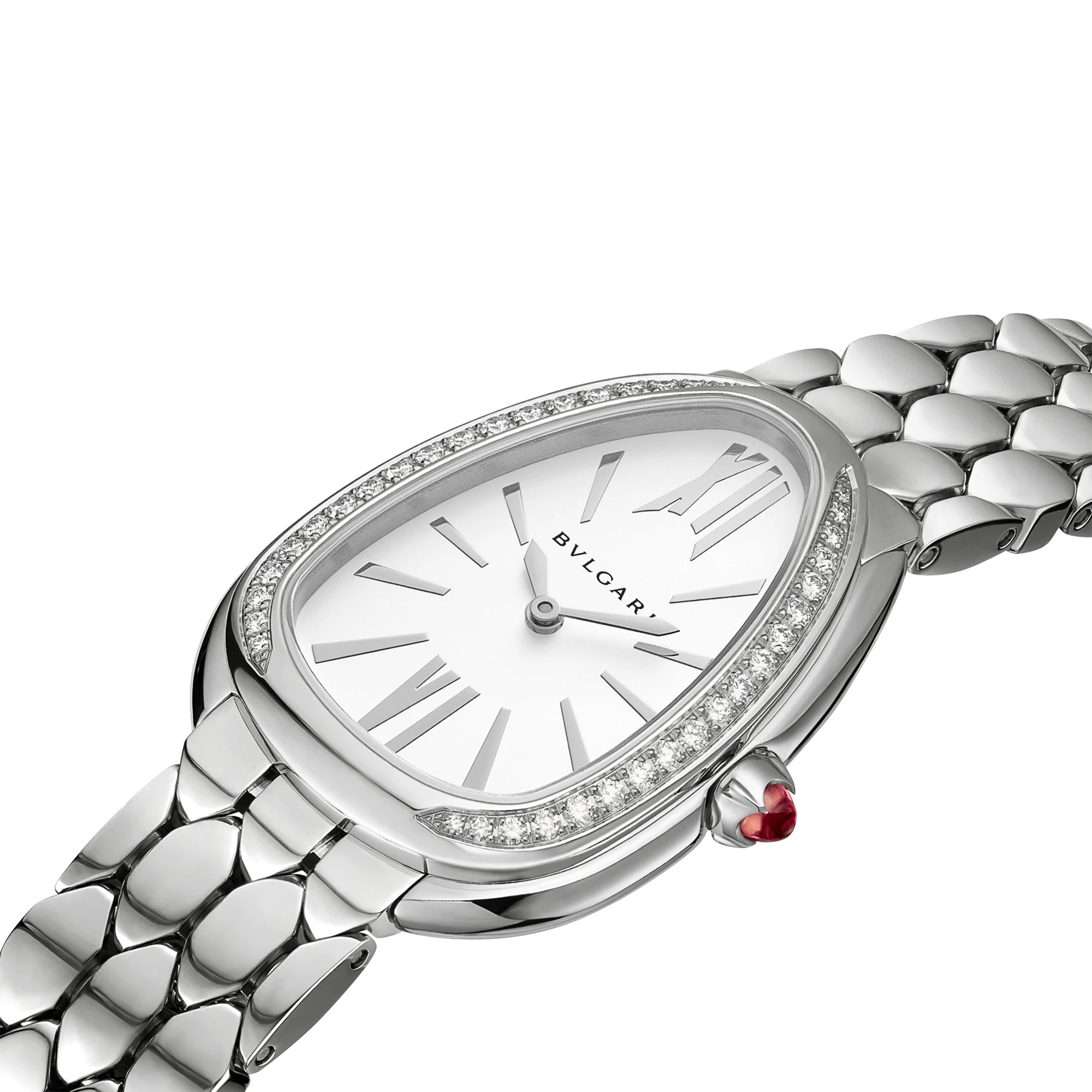 Bvlgari Serpenti Seduttori 33mm, White Dial, Baton & Roman Numerals_2