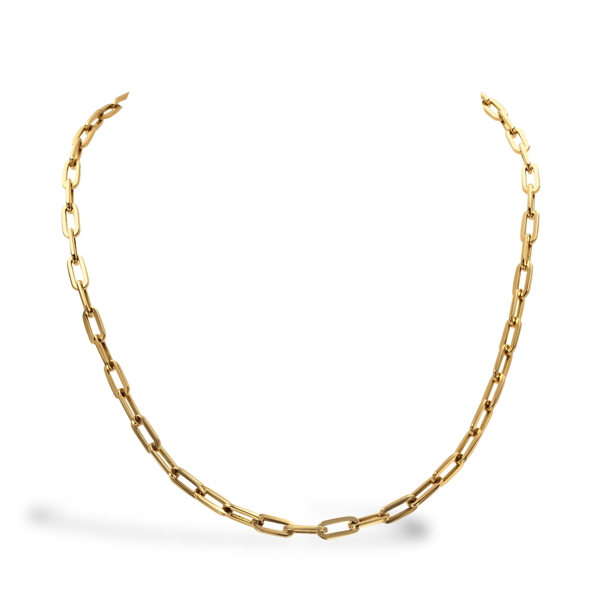 Rectangular Link Necklace 45cm _1