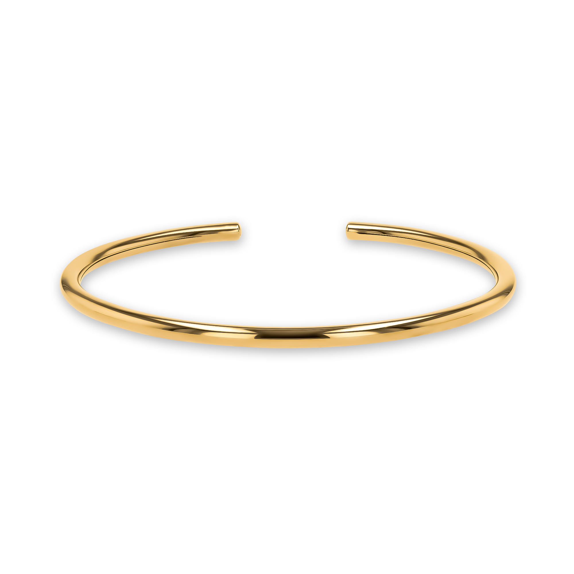 Yellow Gold Polished Round Bangle _1