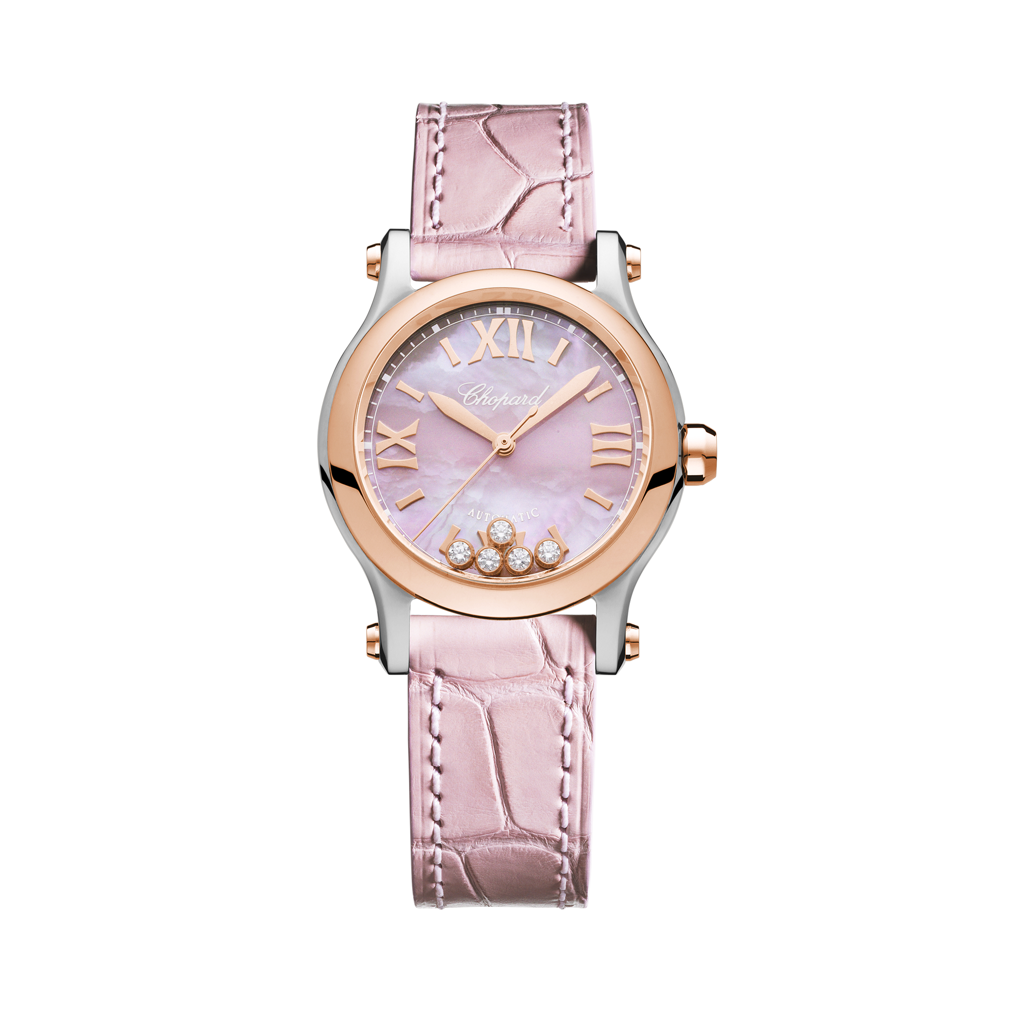 Chopard Happy Sport 30mm, Pink Mother of Pearl Dial, Arabic/Roman Numerals_1