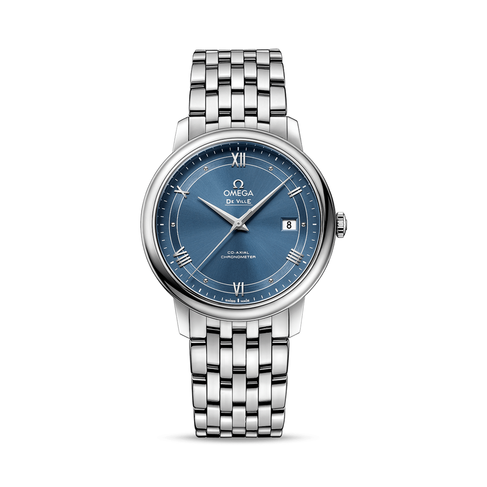 OMEGA De Ville Prestige 39.5mm, Blue Dial, Baton/Roman Numerals_1