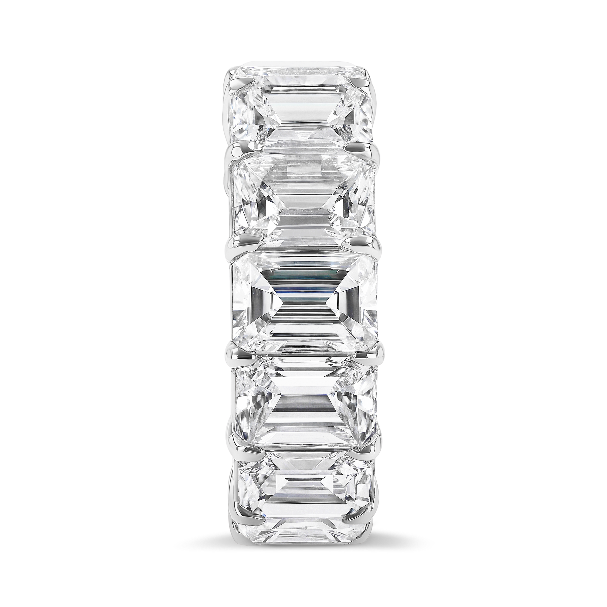 Emerald Cut 14.33cts Diamond Full Eternity Ring Emerald Cut, Claw Set_4
