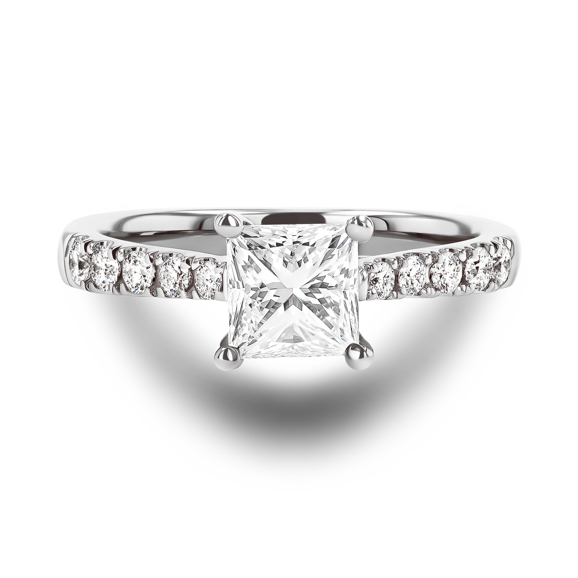 Celestial 1.00ct Diamond Solitaire Ring Princess Cut, Claw Set_2