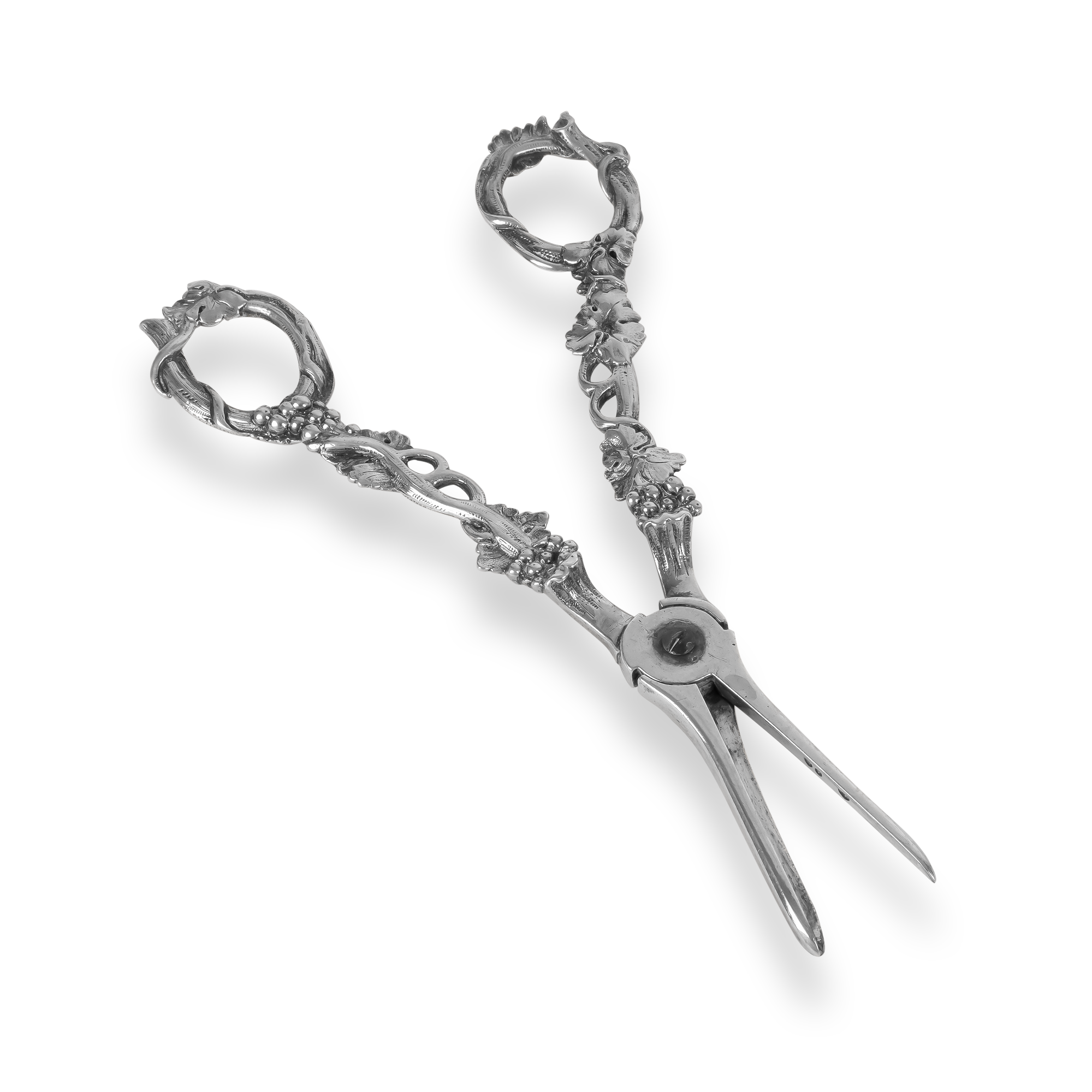 Victorian Silver Grape Scissors _2