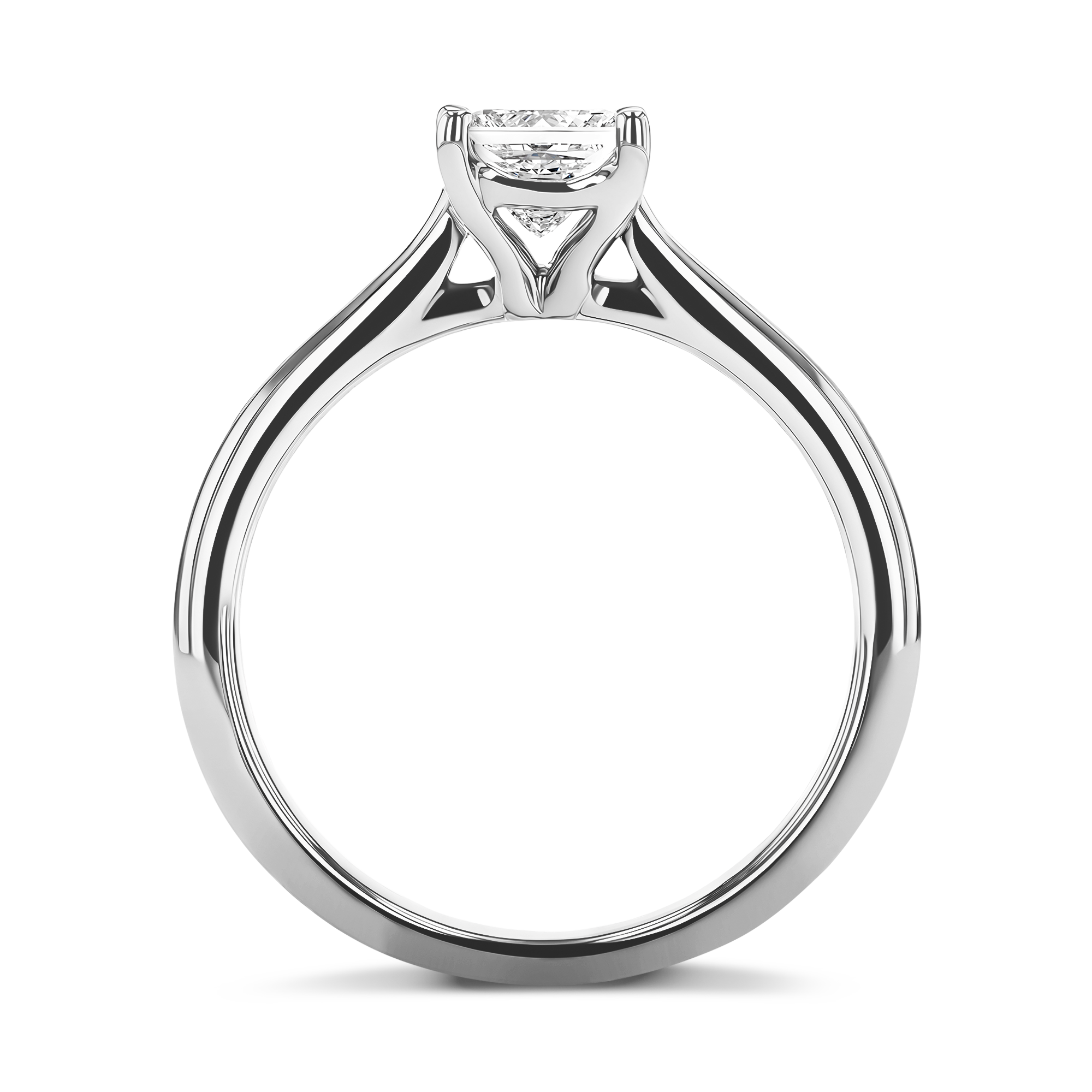 Gaia 0.76ct Diamond Solitaire Ring Princess Cut. Claw Set_3