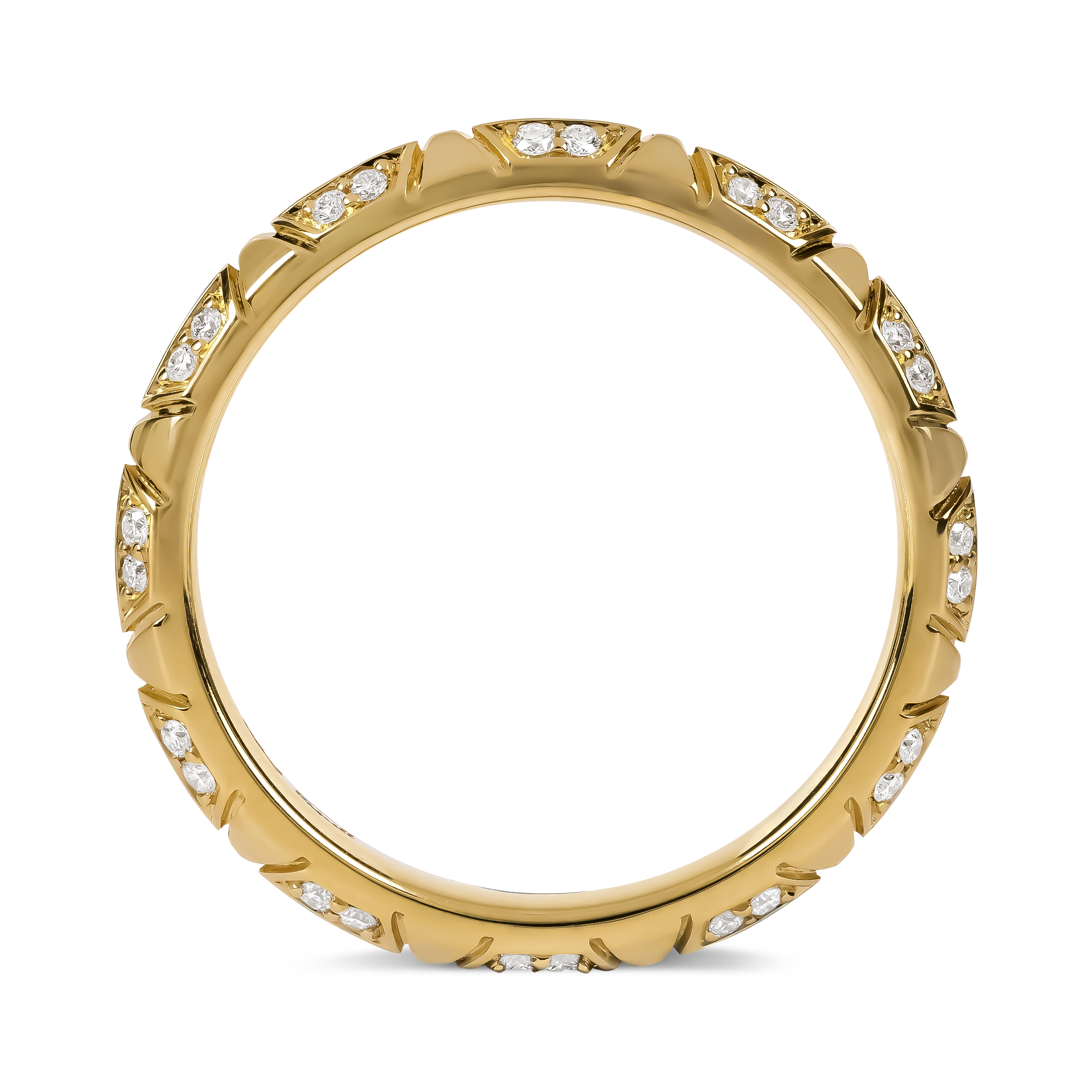 Origins Medium Diamond Set Ring Brilliant cut, Claw set_3
