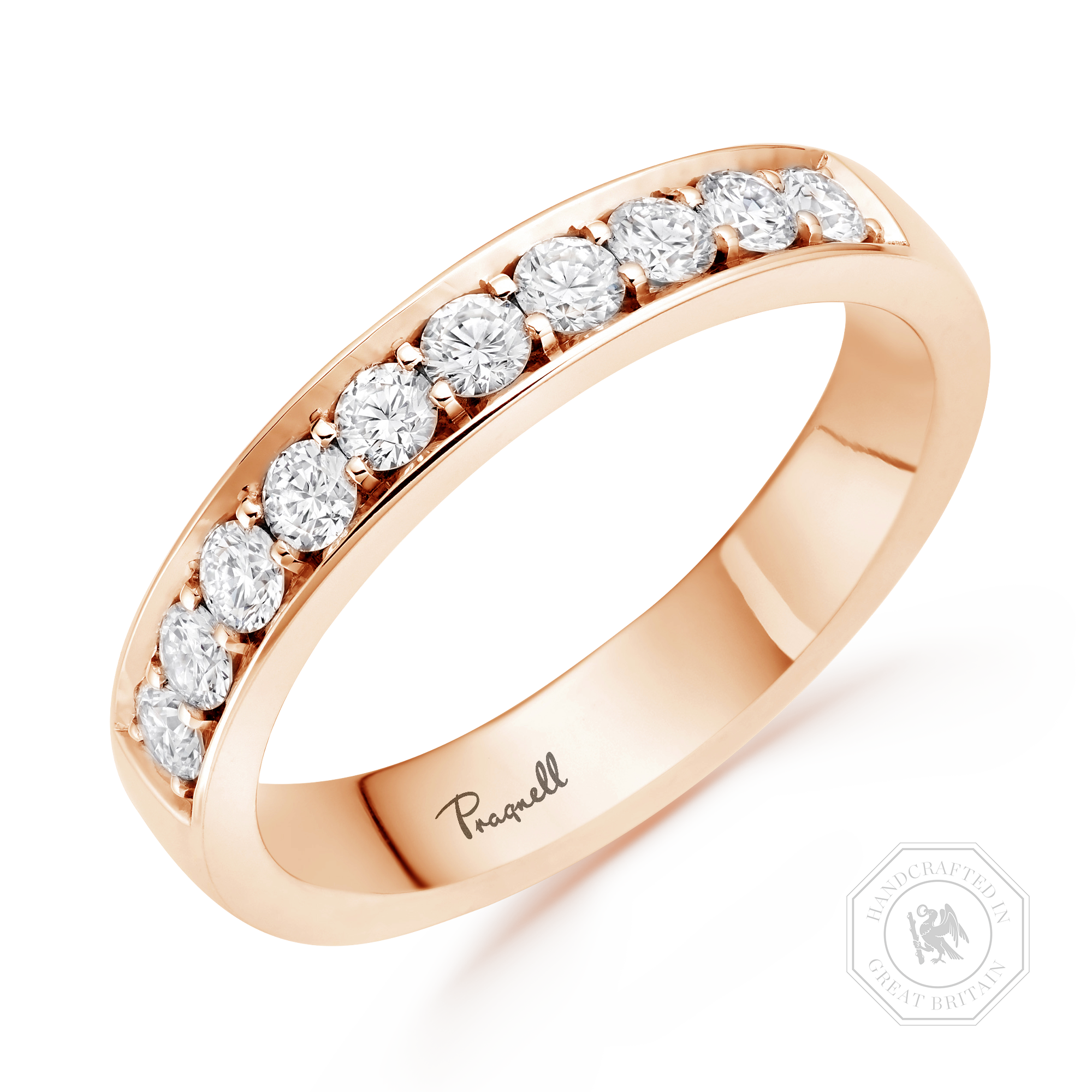 Brilliant Cut Diamond Half Eternity Ring Brilliant Cut, Half Eternity, Thread Set_1