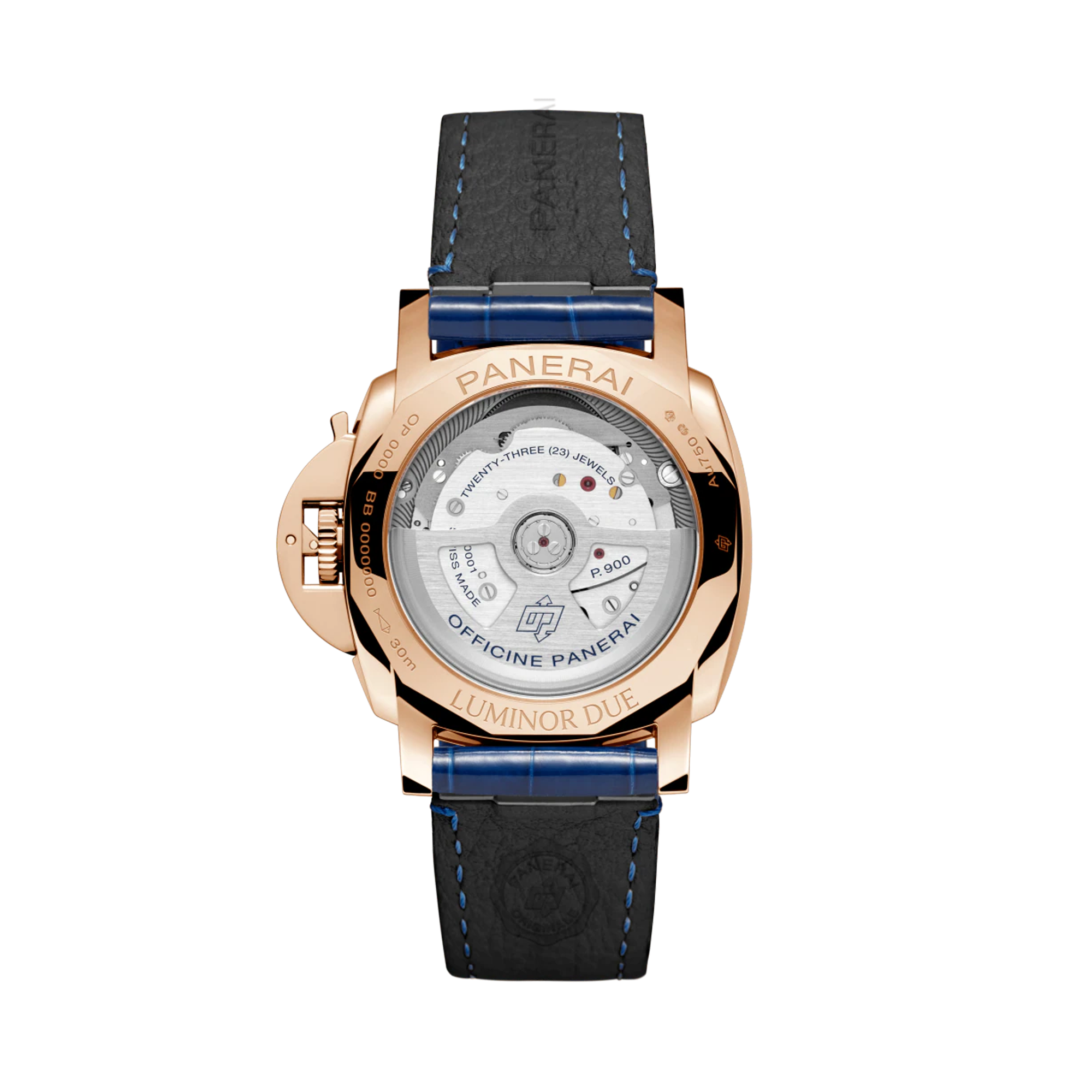 Panerai Luminor Due Luna Goldtech 38mm, Mother of Pearl Dial, Arabic/Baton Numerals_3