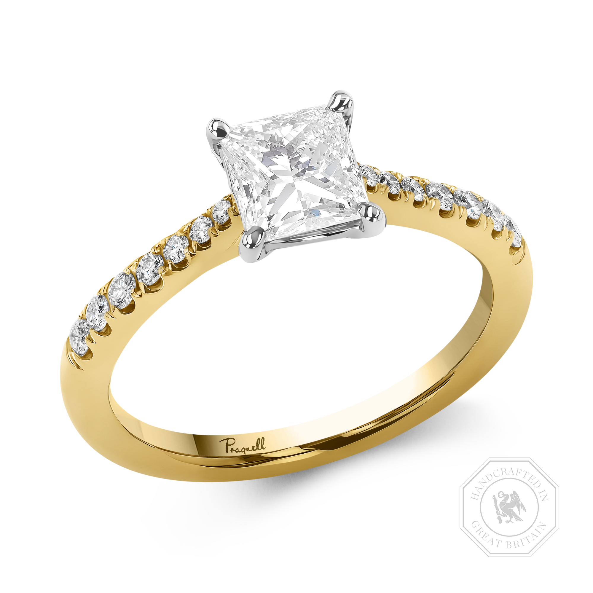 Celestial Princess Cut 0.90ct Diamond Solitaire Ring Princess Cut, Claw Set_1