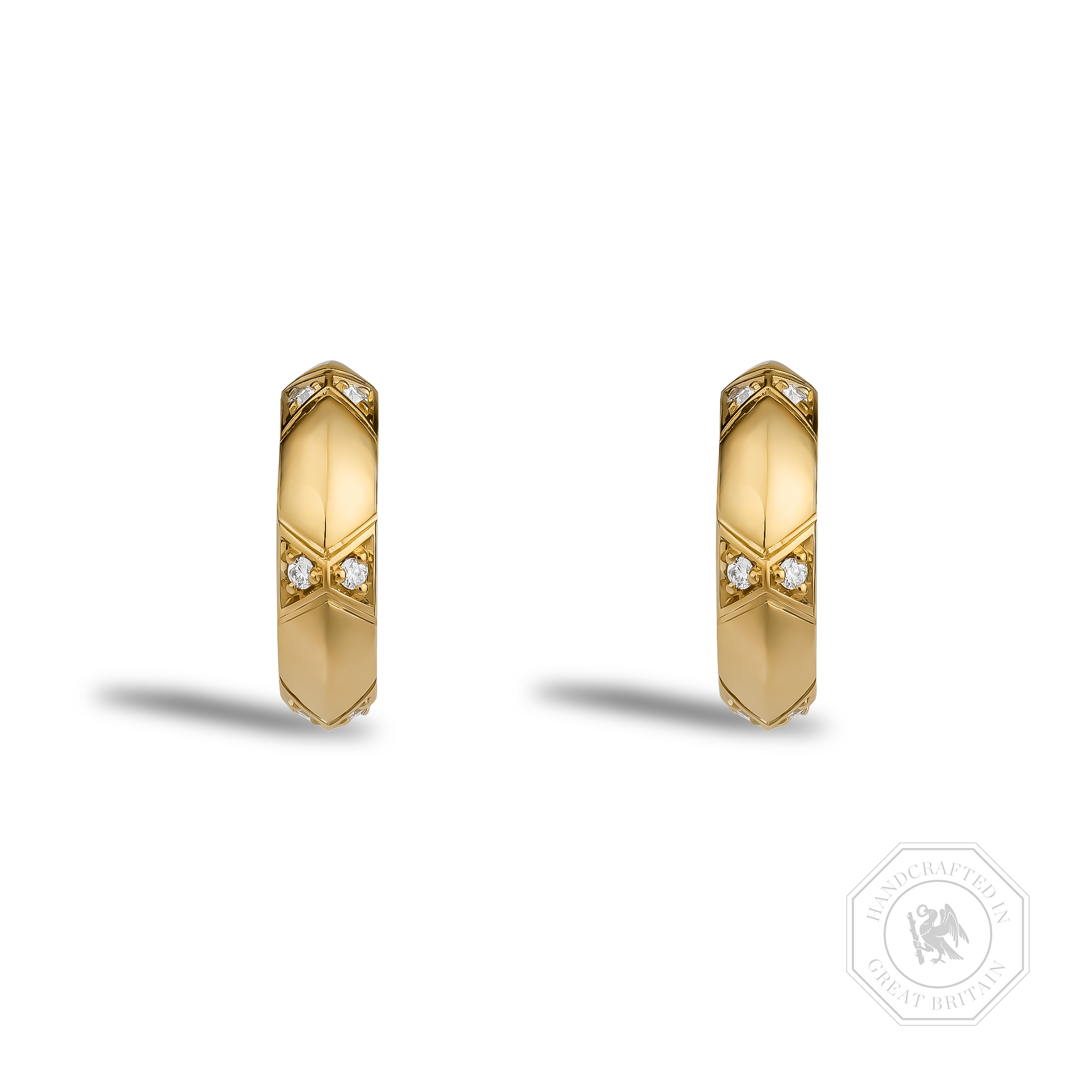 Origins Small Diamond Set Earrings Brilliant Cut, Grain Set_1