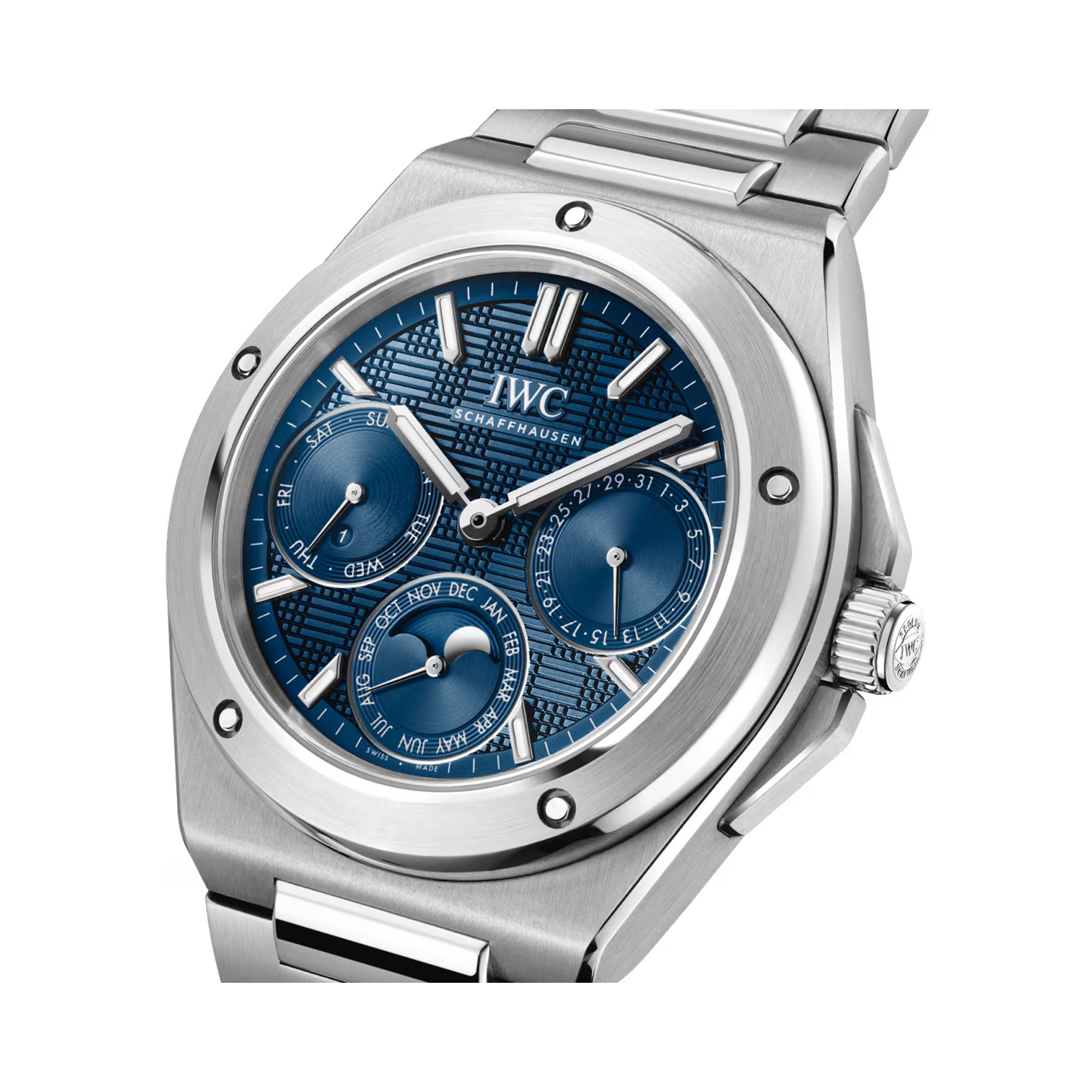 IWC Ingenieur 41.6mm, Blue Dial, Baton Numerals_3