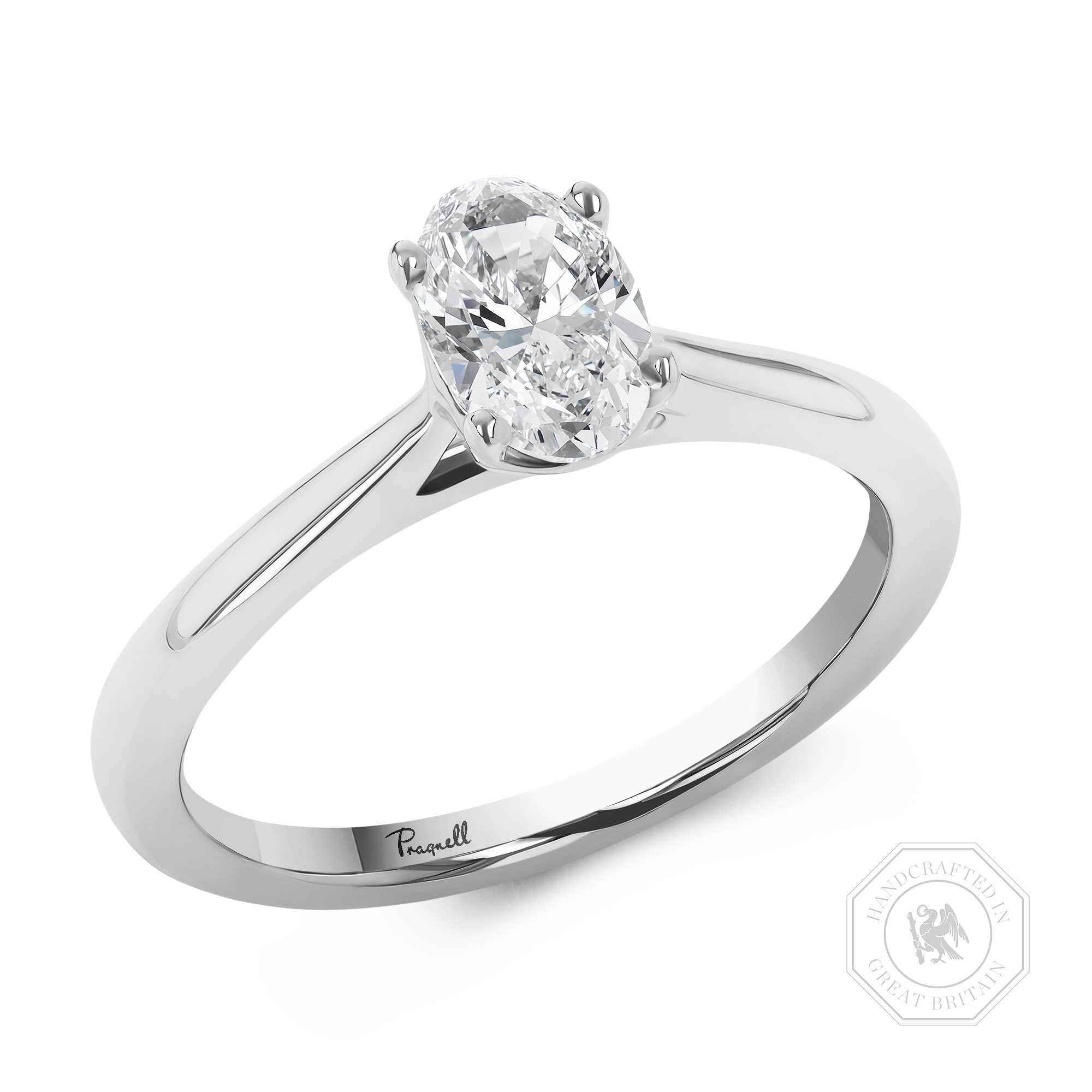 Gaia 0.70ct Oval Cut Diamond Ring Oval Cut, Claw Set_1