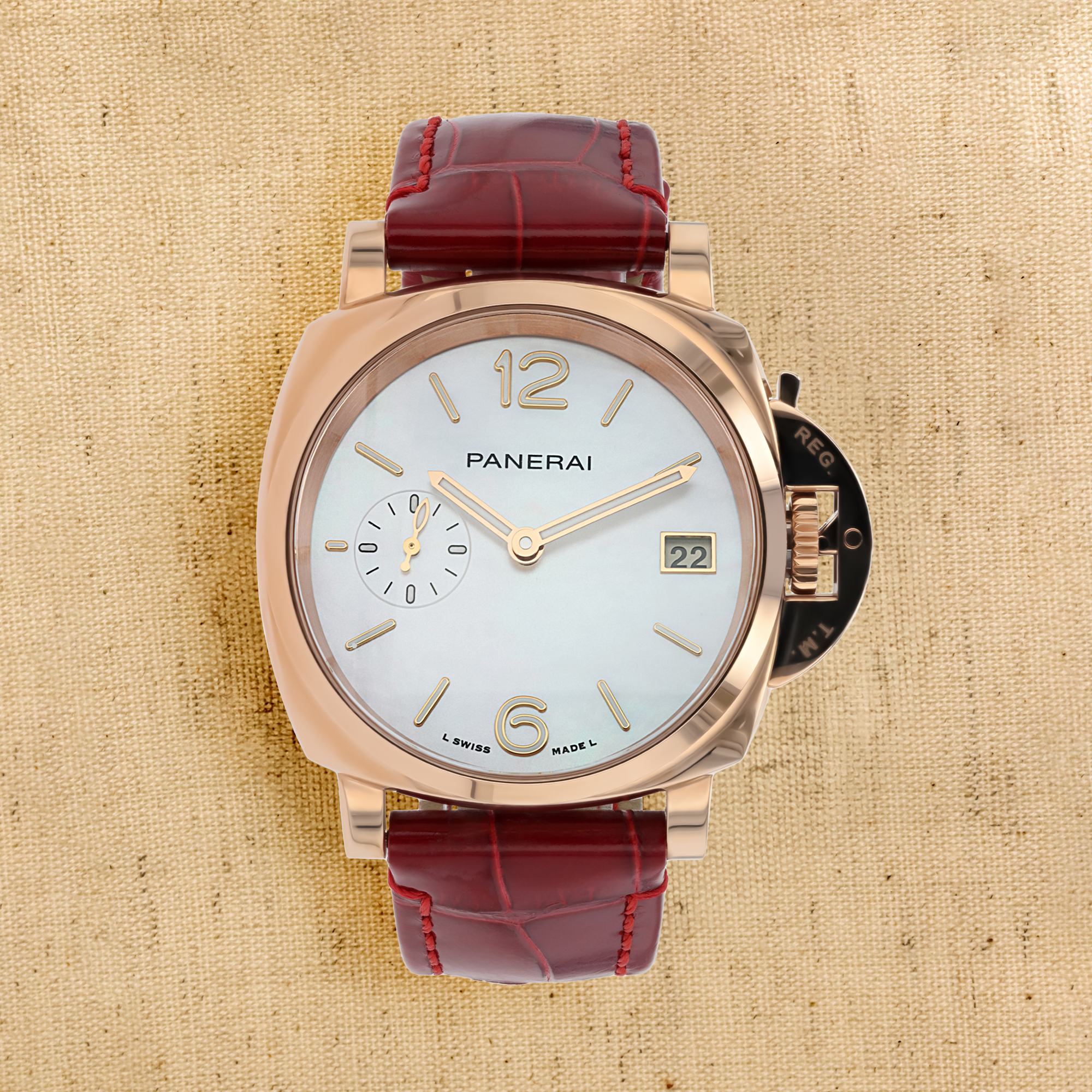 Panerai Luminor Due Goldtech™ MadrePerla - 38mm 38mm, Mother of Pearl  Dial, Arabic/Baton Numerals_1