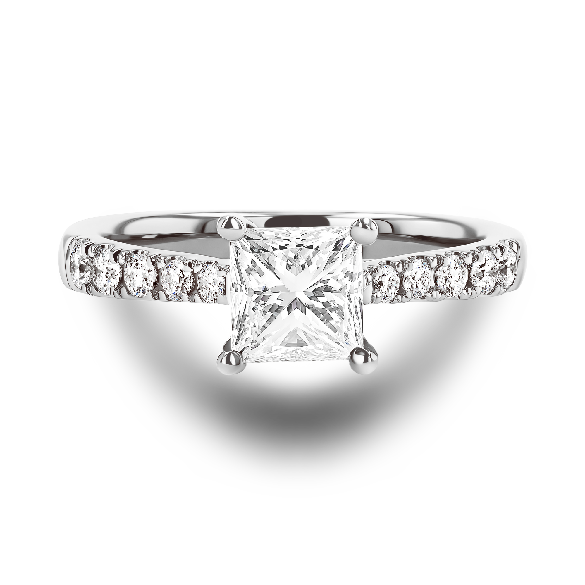 Celestial 1.00ct Diamond Solitaire Ring Princess Cut. Claw Set_2