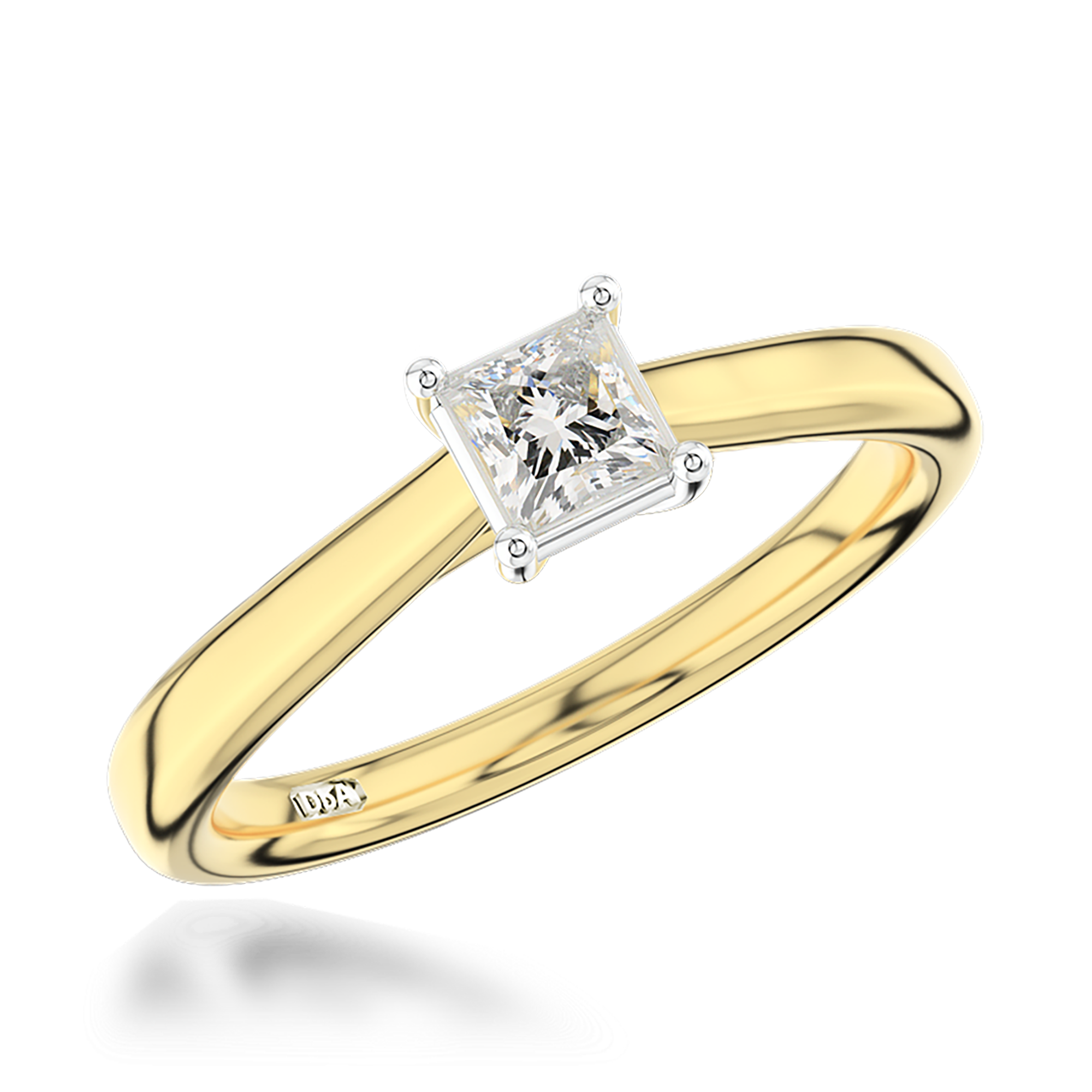 Gaia 0.40ct Diamond Solitaire Ring Princess Cut, Claw Set_1