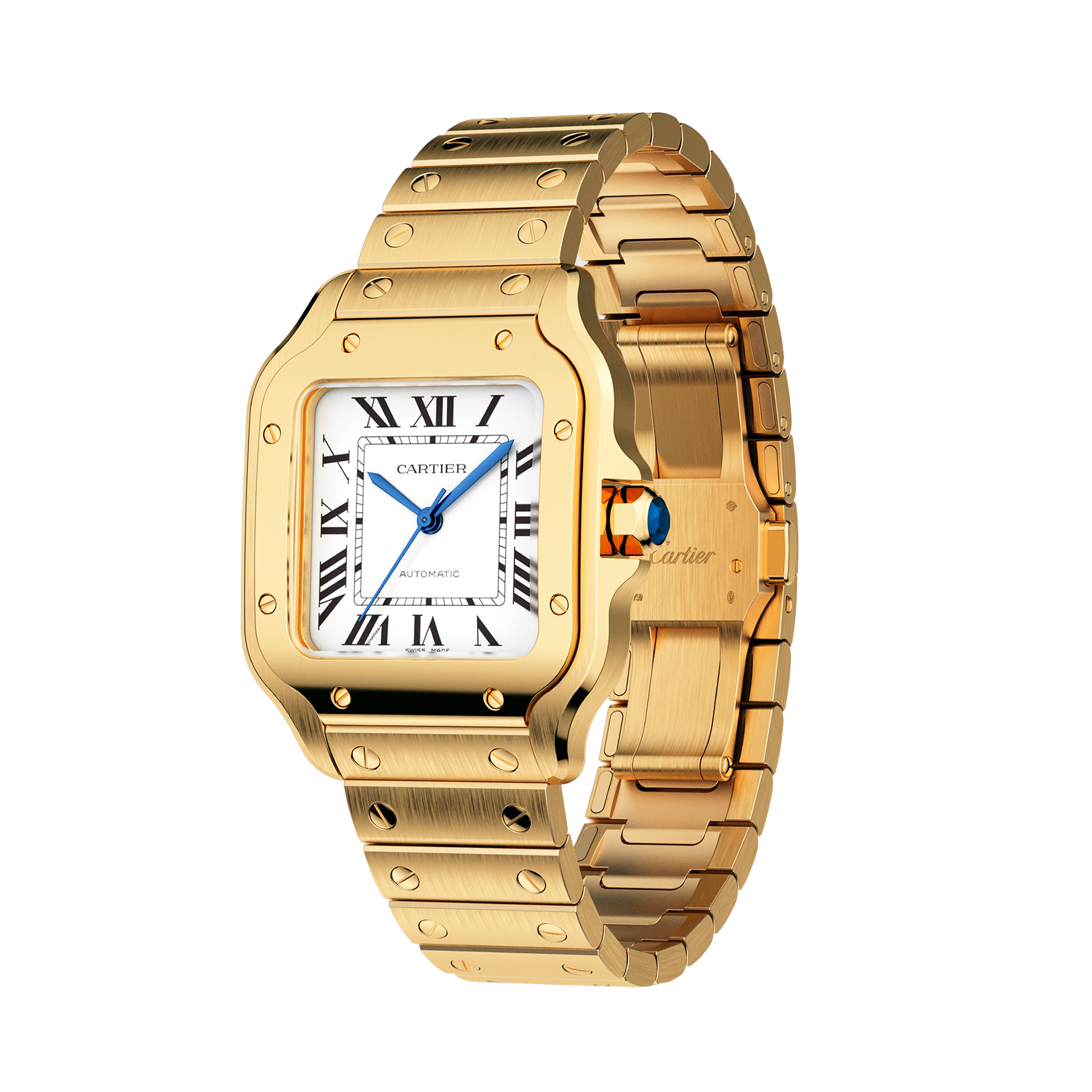 Cartier Santos de Cartier 35mm, Silver Dial, Roman Numerals_3