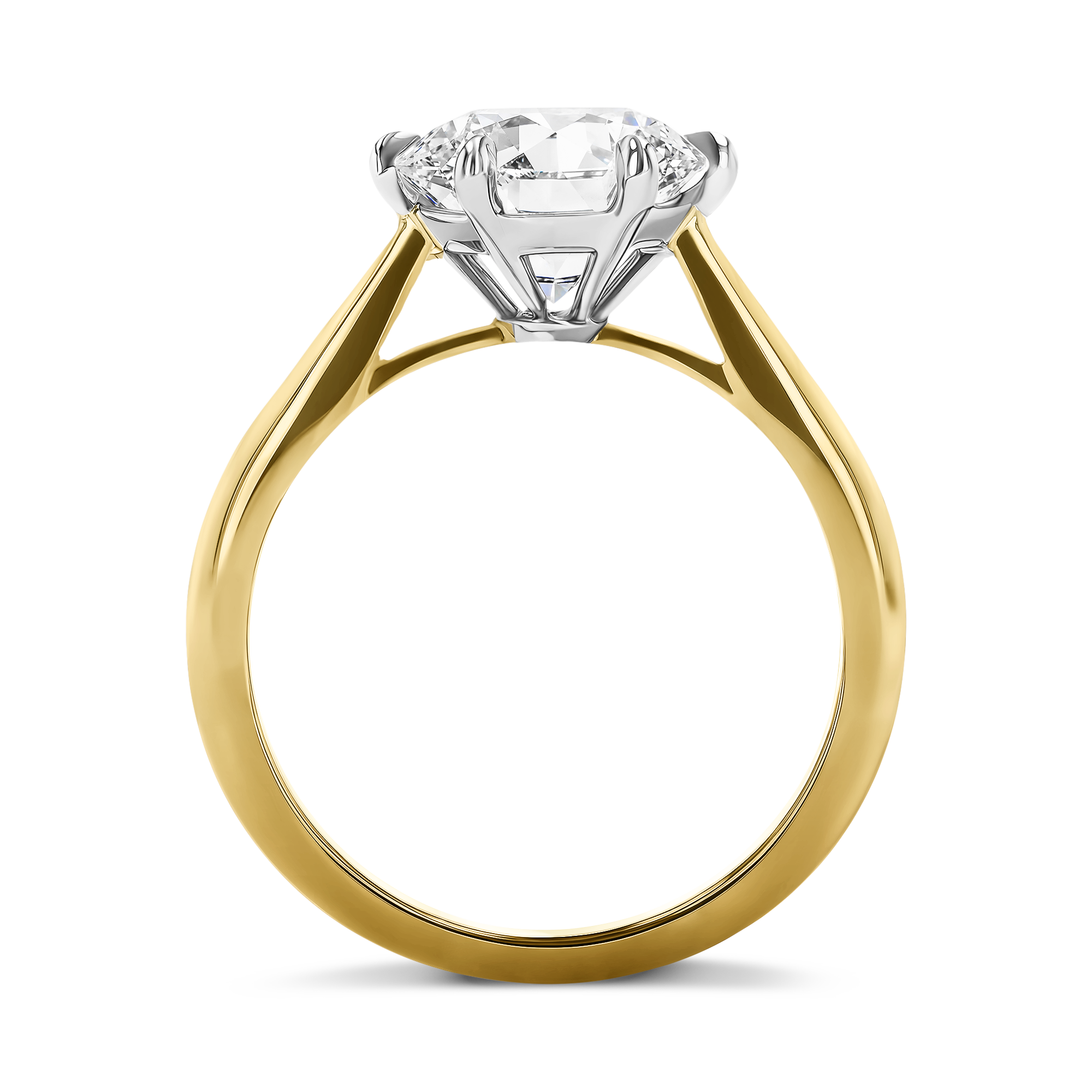 Brilliant Cut Solitaire Diamond Ring Brilliant Cut, Six Claw Set_3