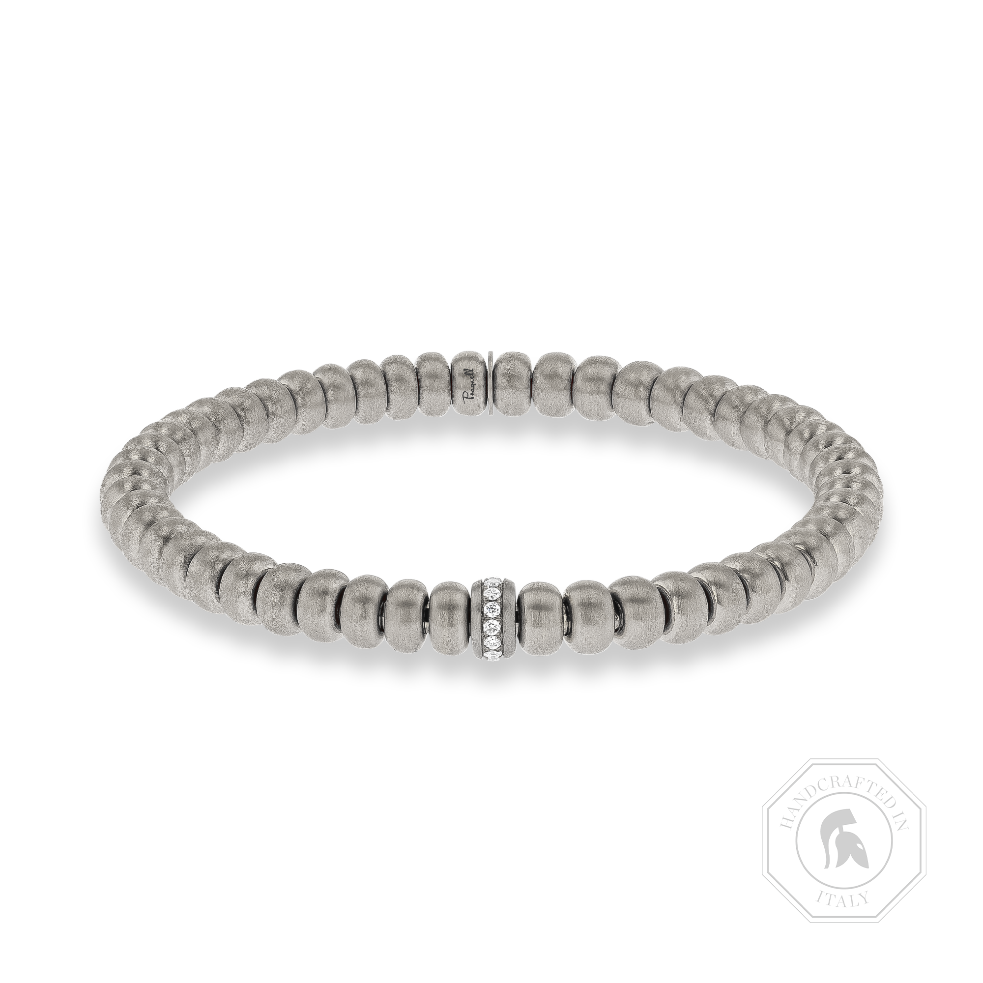 Bohemia 0.14ct Large Brushed Expandable Diamond Bangle Brilliant Cut, Pave Set_1