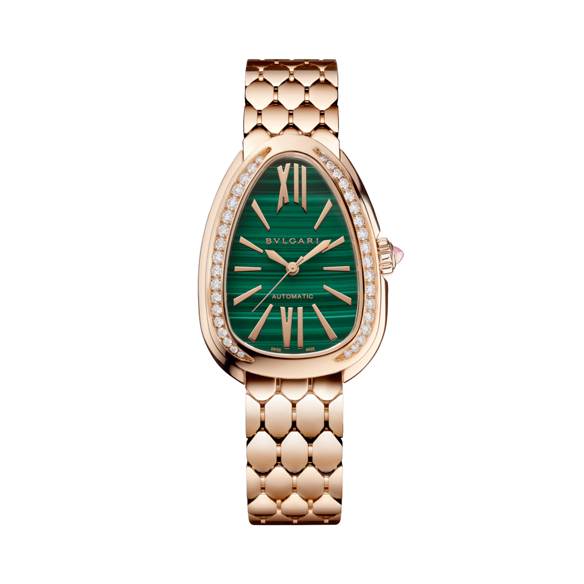 Bvlgari Serpenti Seduttori 34mm, Green Dial, Baton/Roman Numerals_1