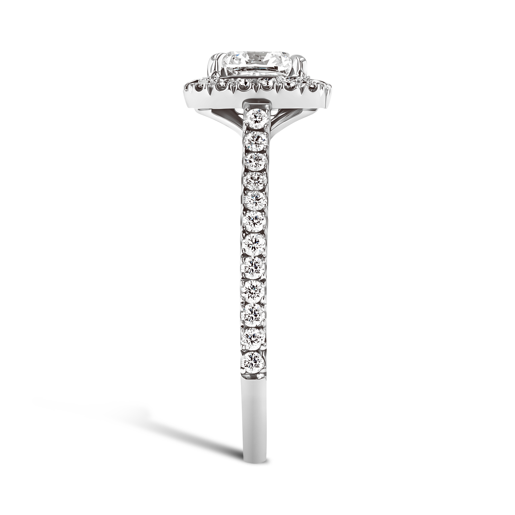 Celestial 0.73ct Cushion Cut Diamond Cluster Ring Cushion Cut, Claw Set_4