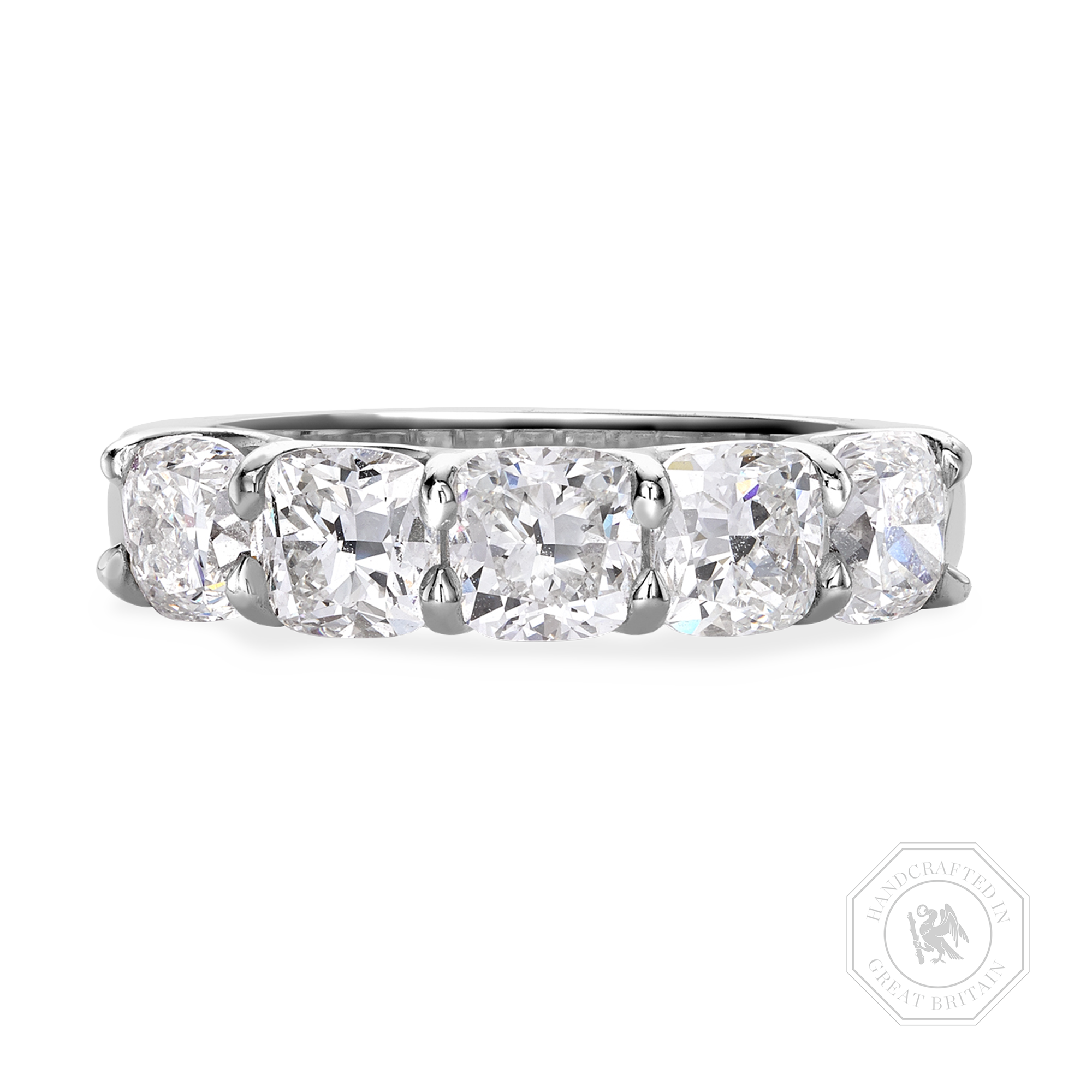 Cushion Cut Diamond Five-Stone Ring Cushion Cut, Five-Stone, Claw Set_1