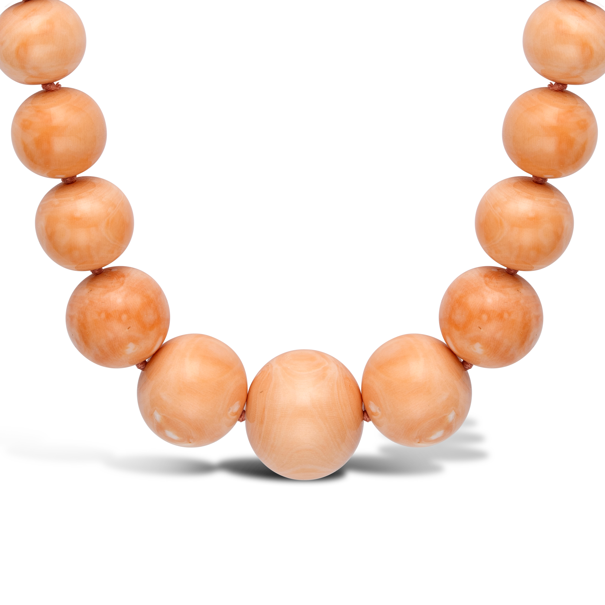 Edwardian Graduated Coral Bead Long Necklace (90cm) _2