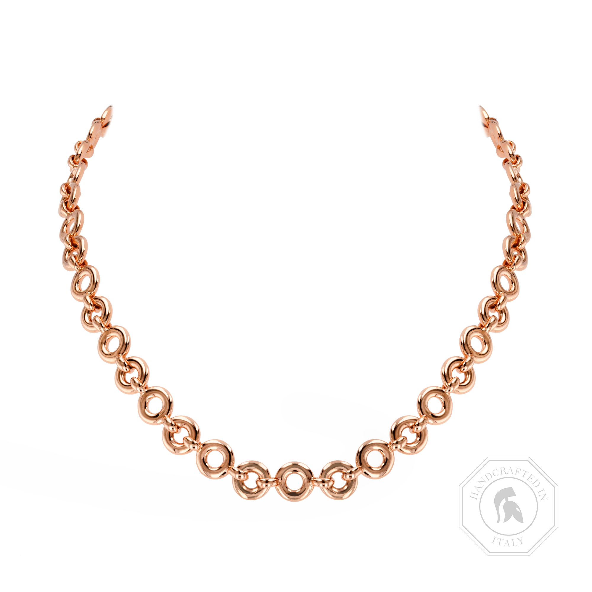 RockChain Necklace with 0.09ct Diamond Clasp Grain Set_1
