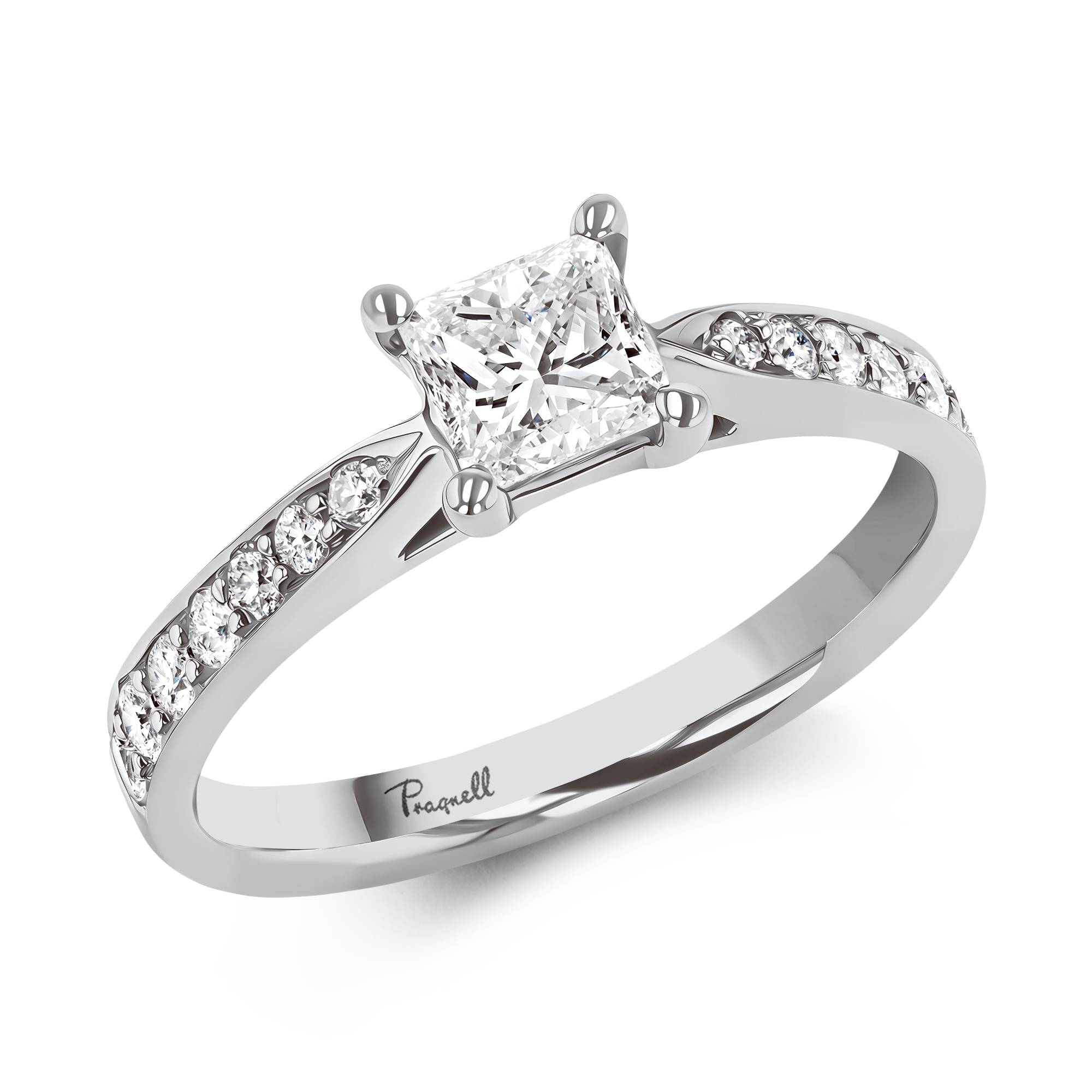 Duchess 0.72ct Princess Cut Diamond Ring Princess Cut, Claw Set_1