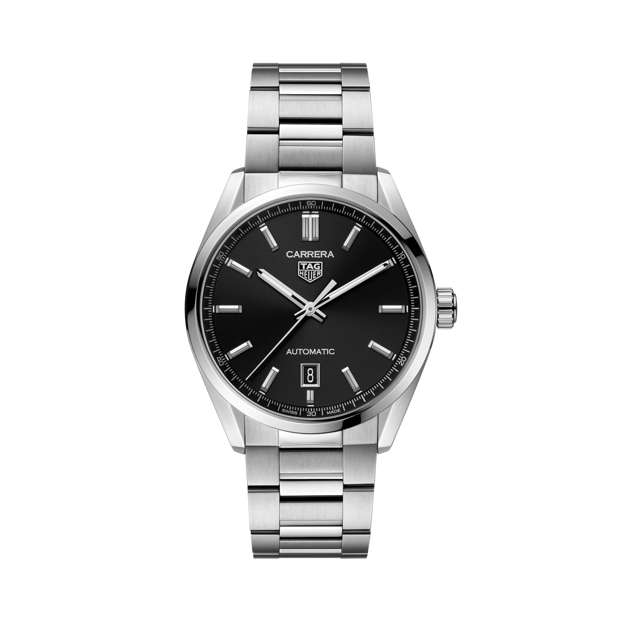 Tag Heuer Carrera Day-Date 39mm, Black Dial, Baton Numerals_1