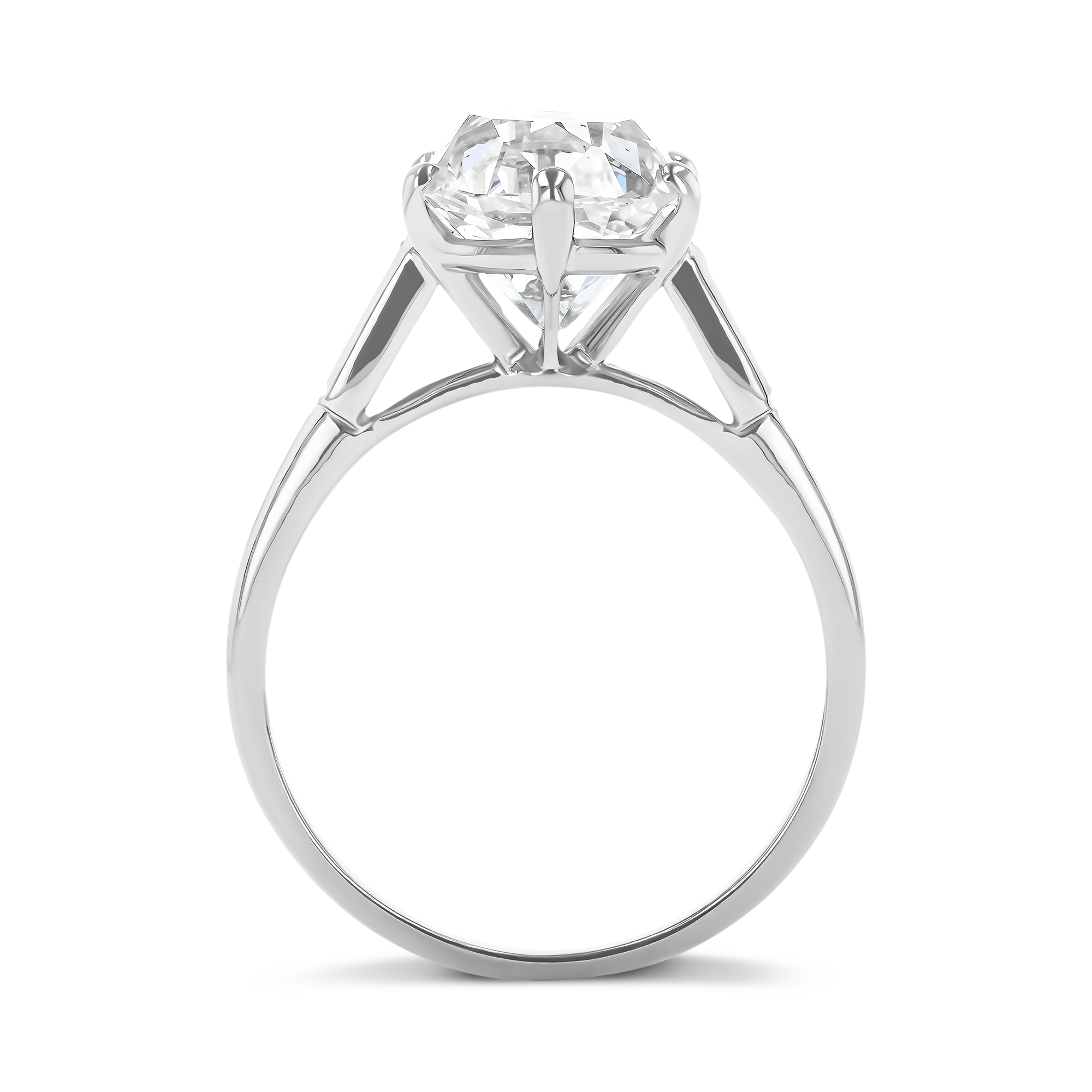 Art Deco Cartier Old Cut 3.01ct Diamond Ring Old Mine Cut, Claw Set_3